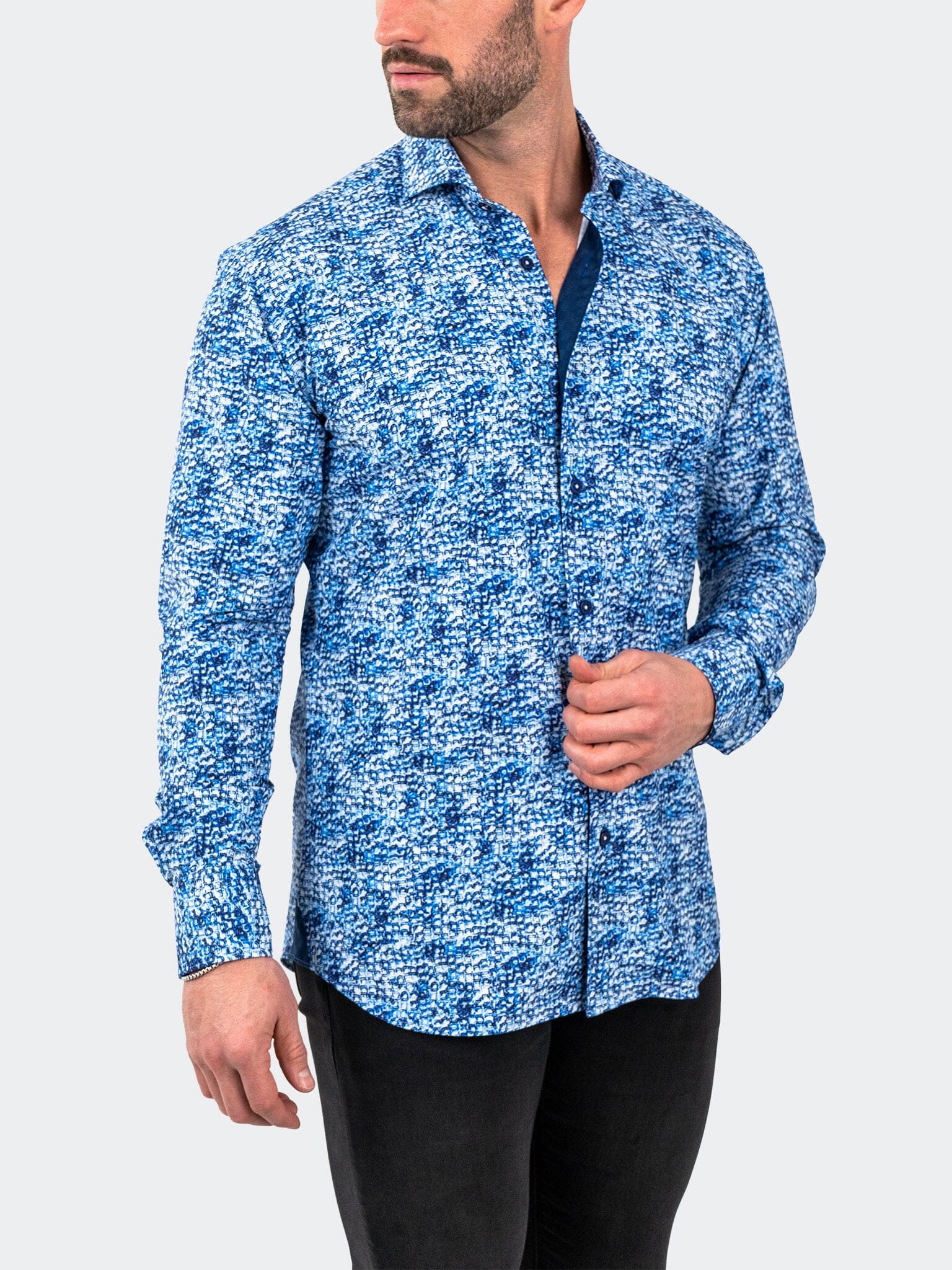 Eins StretchIceCubes Blue Shirt