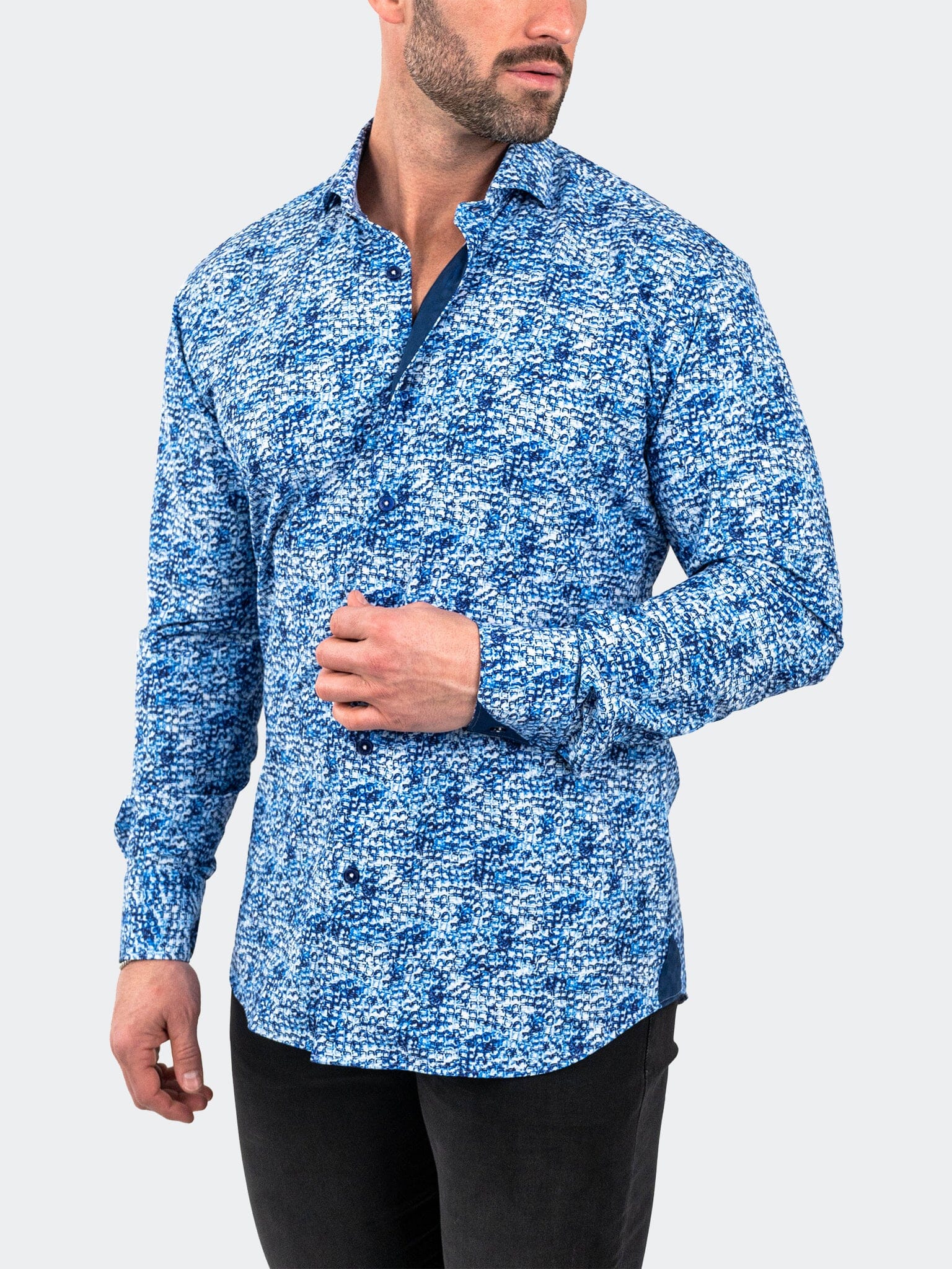 Eins StretchIceCubes Blue Shirt