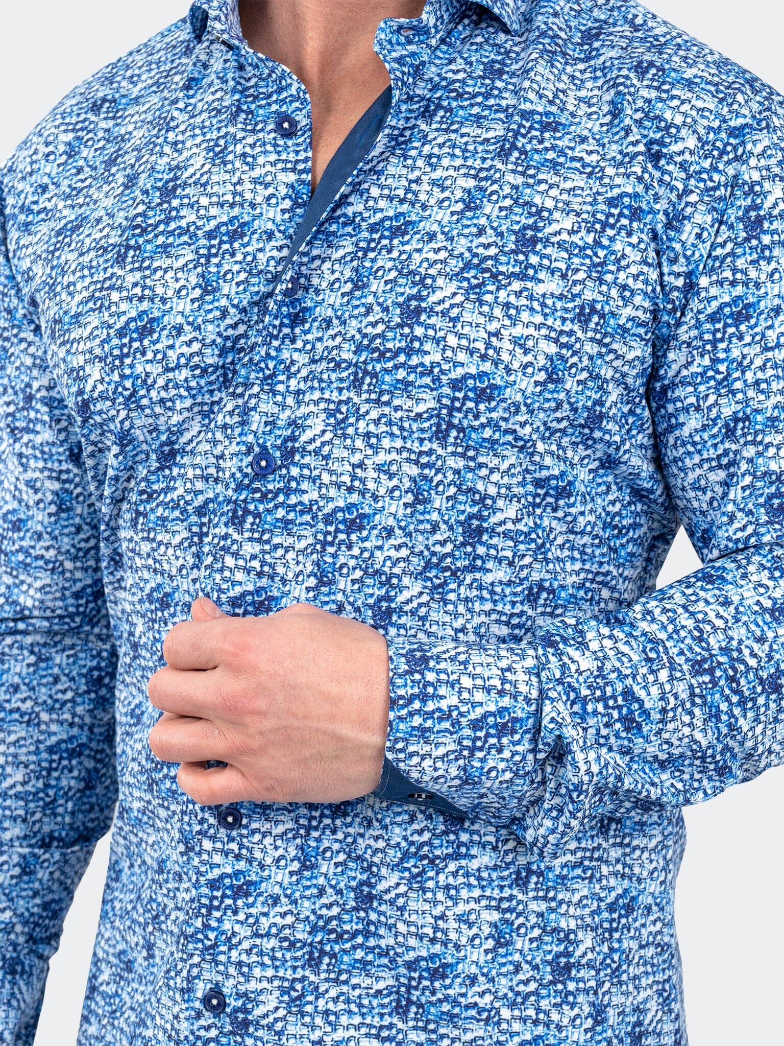 Eins StretchIceCubes Blue Shirt