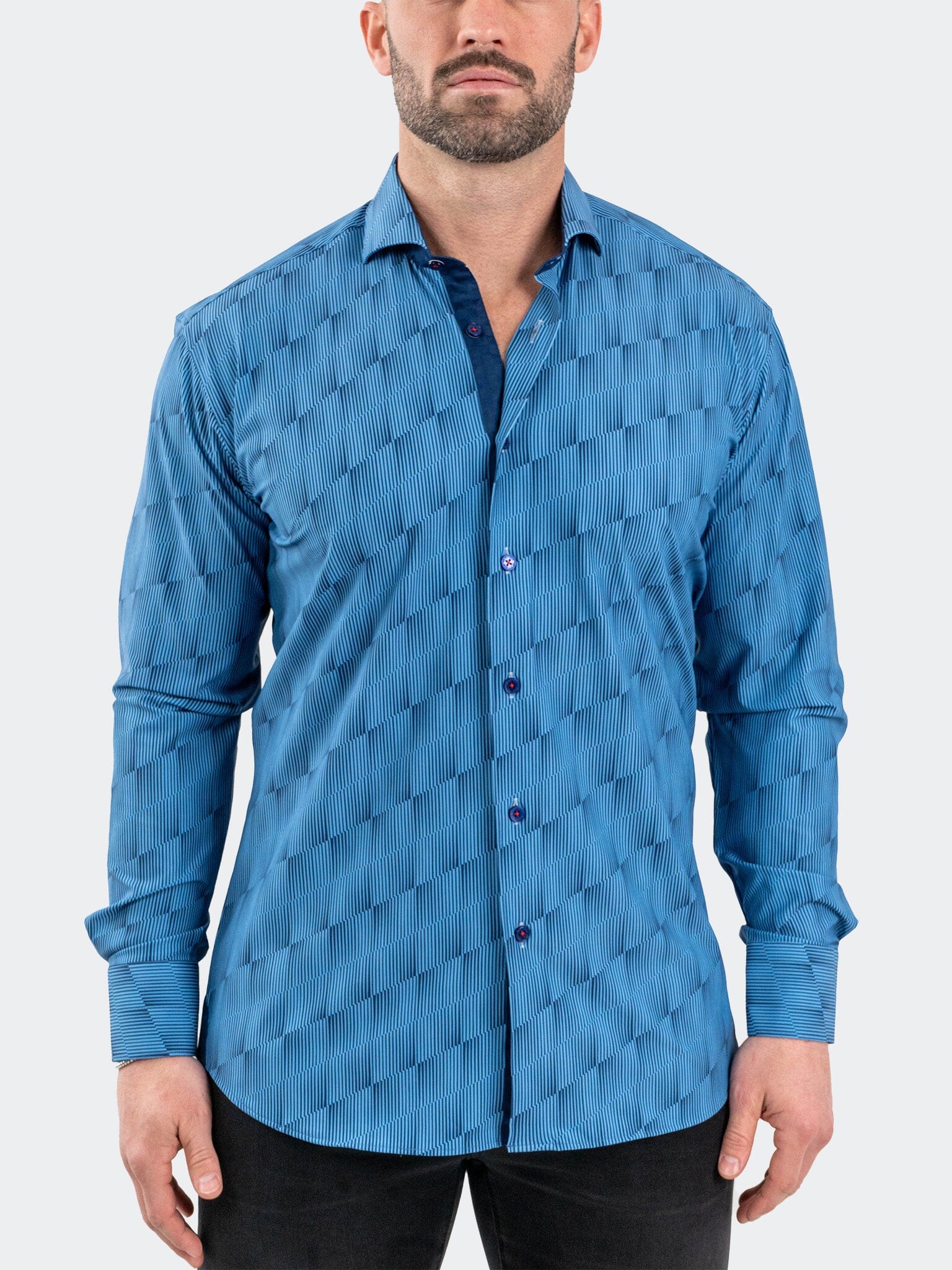 Eins StretchOptical Blue Shirt