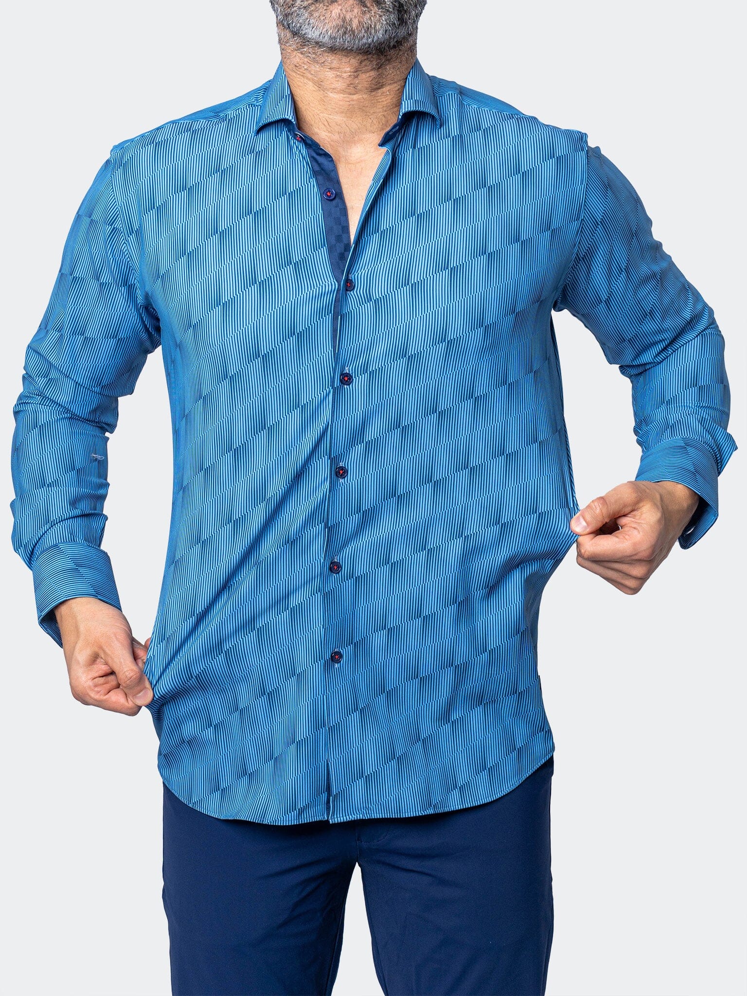 Eins StretchOptical Blue Shirt