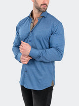 Eins StretchSolidHoneyComb Blue View-15