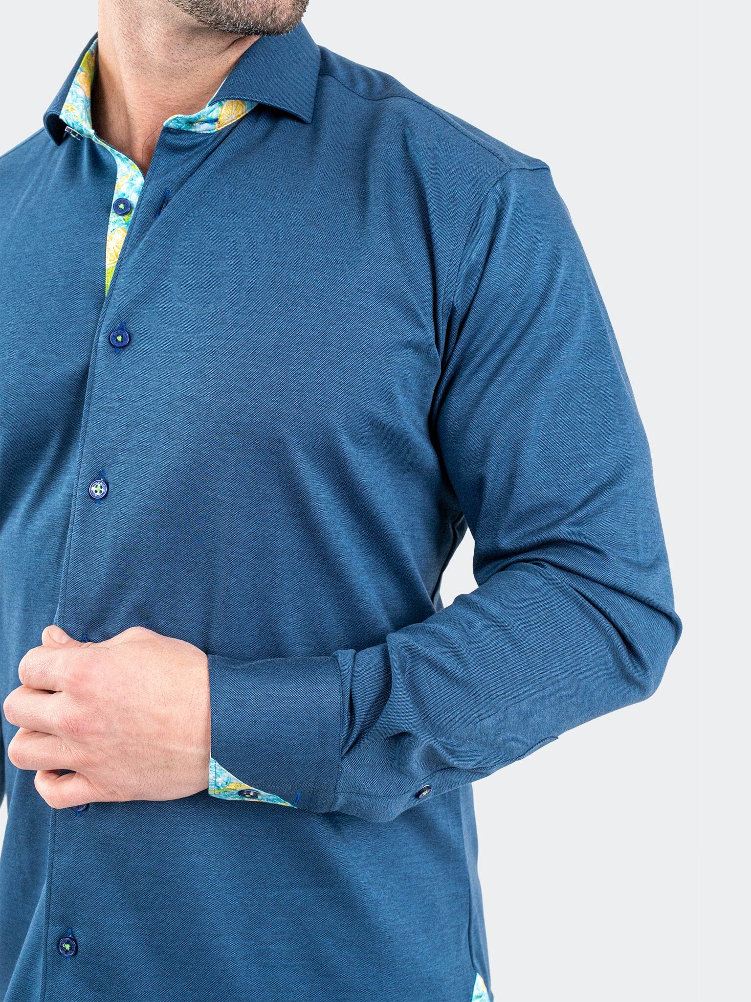 Eins StretchSolidLemon Navy
