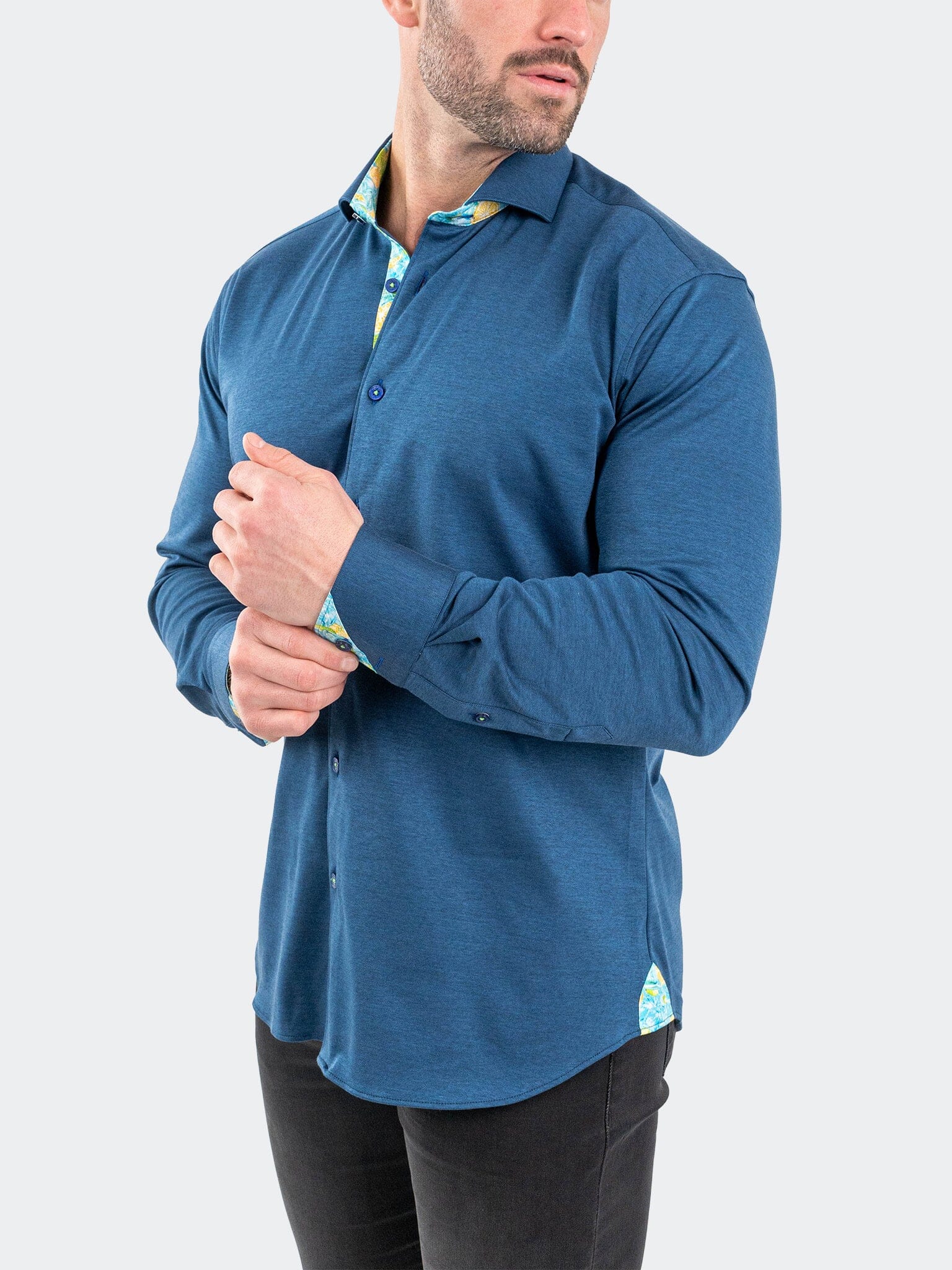 Eins StretchSolidLemon Navy