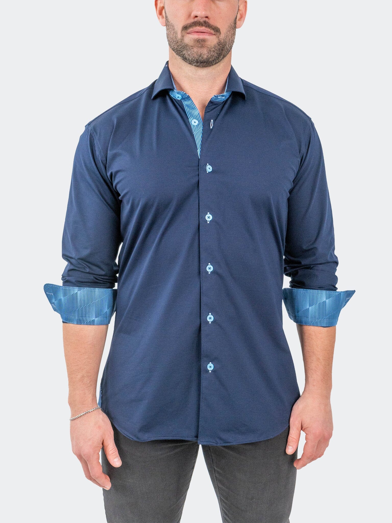 Eins StretchOptical Navy Shirt