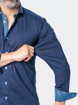 Eins StretchSolidOptical Navy View-16