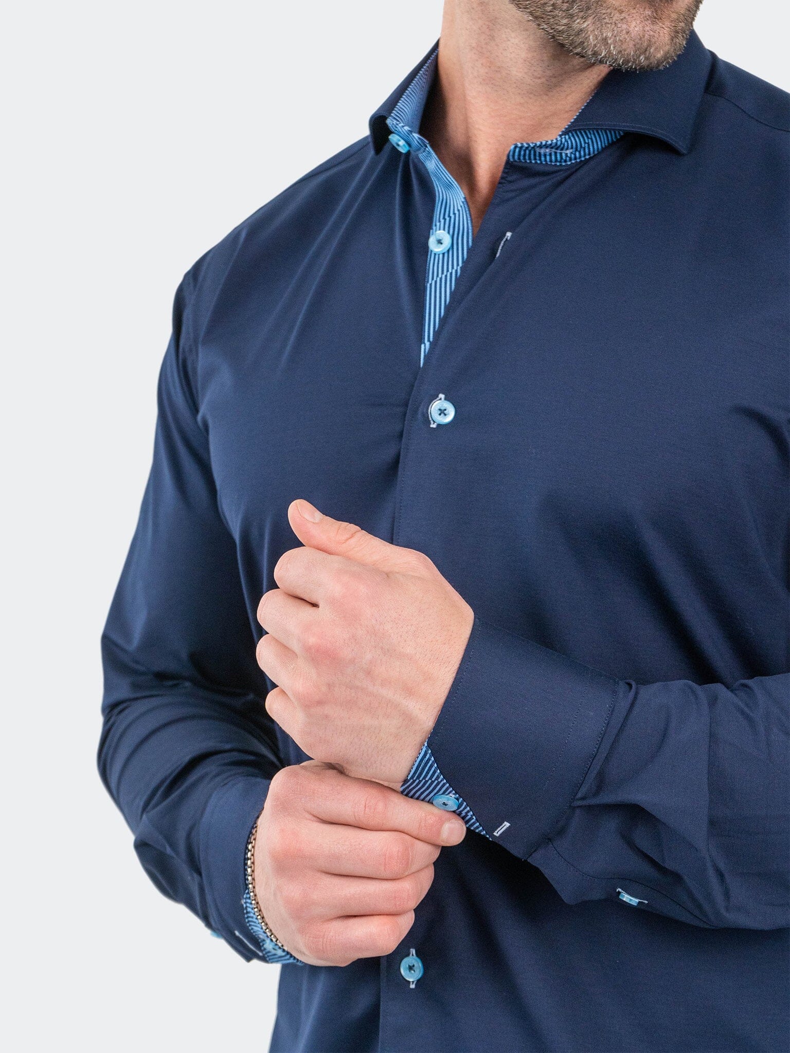 Eins StretchOptical Navy Shirt
