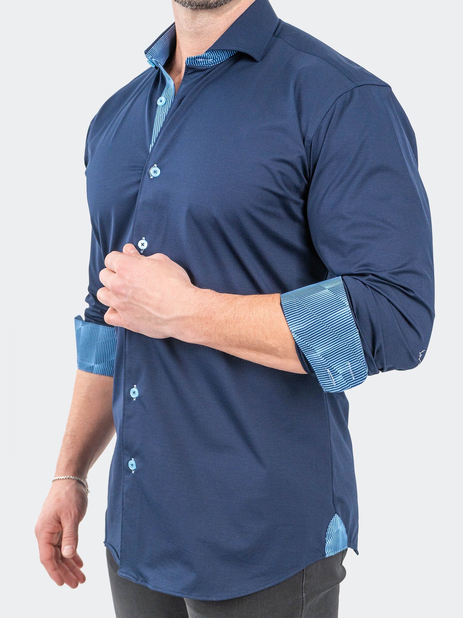 Eins StretchOptical Navy Shirt