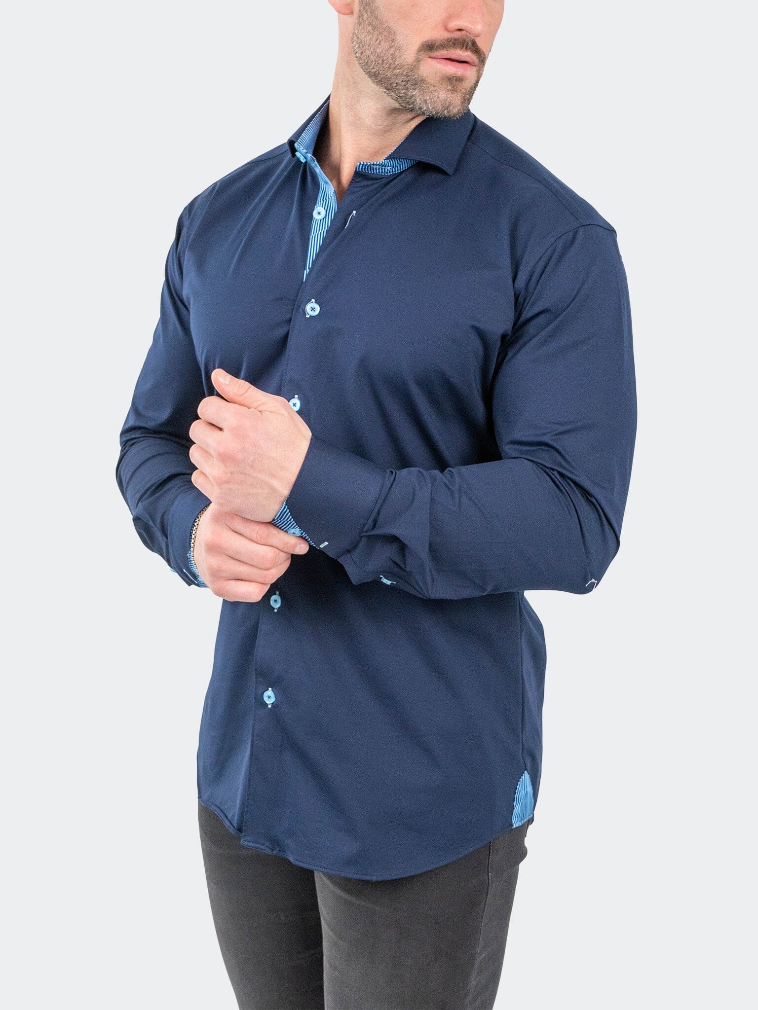 Eins StretchOptical Navy Shirt