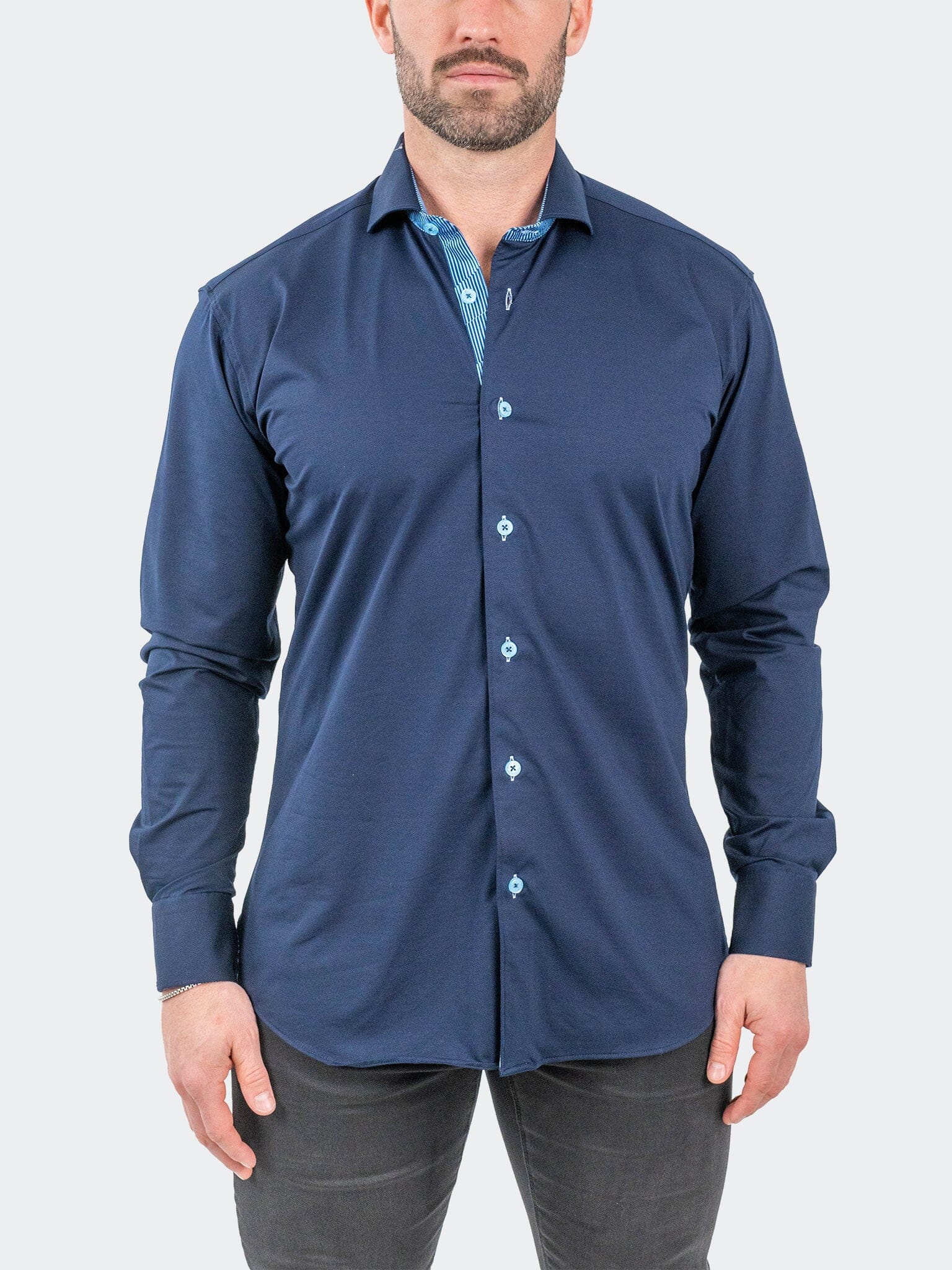 Eins StretchOptical Navy Shirt