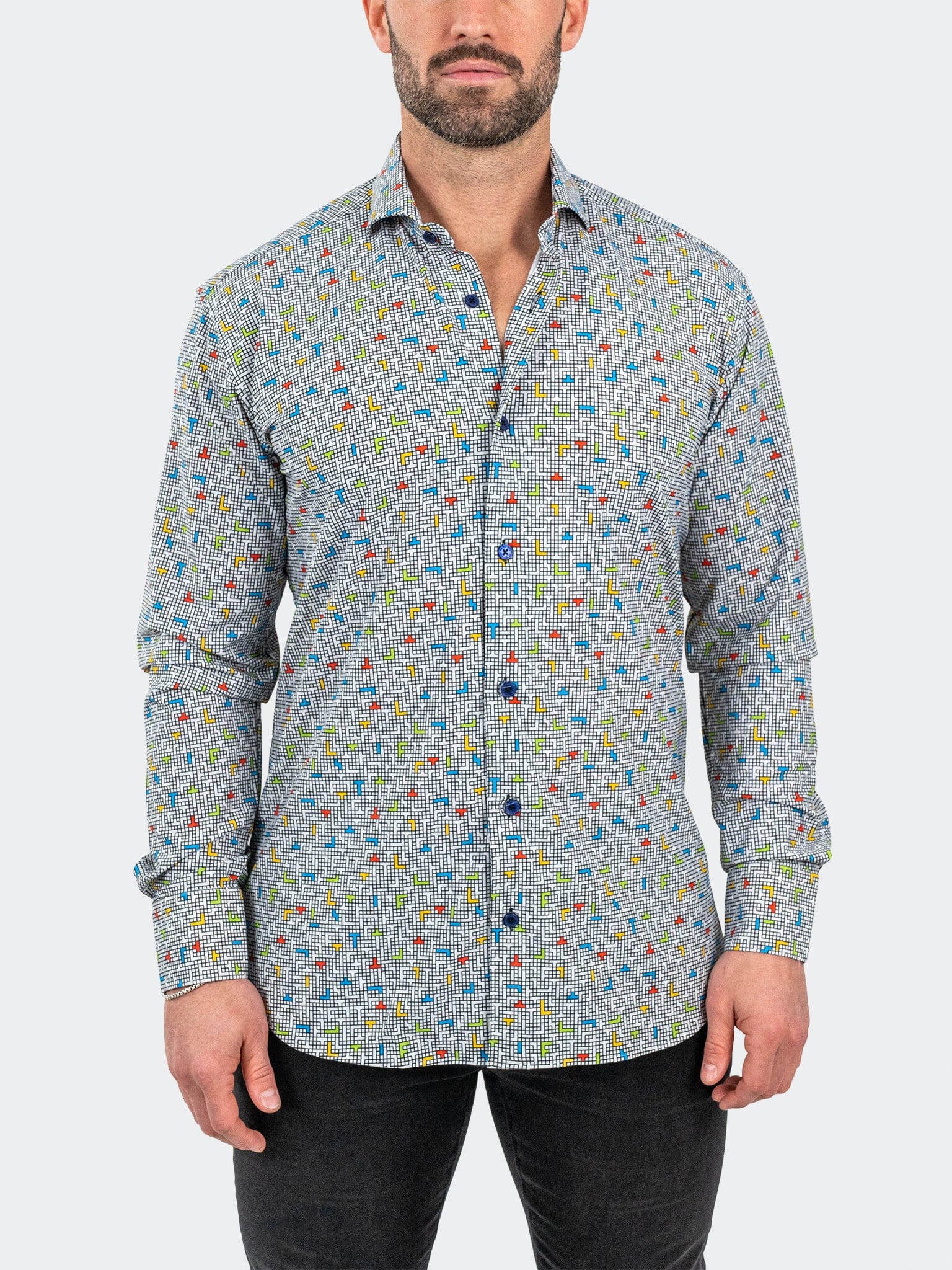 Eins StretchTetris White Shirt