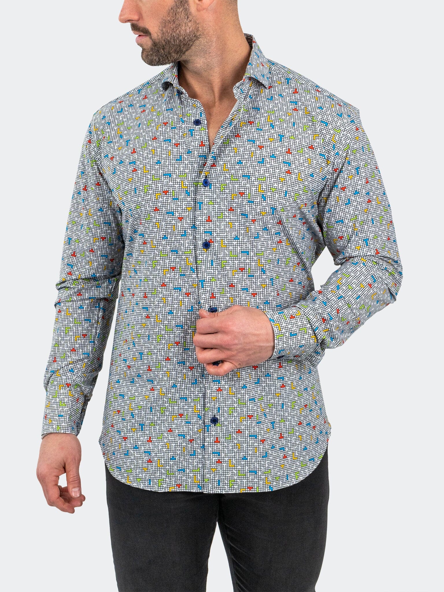 Eins StretchTetris White Shirt
