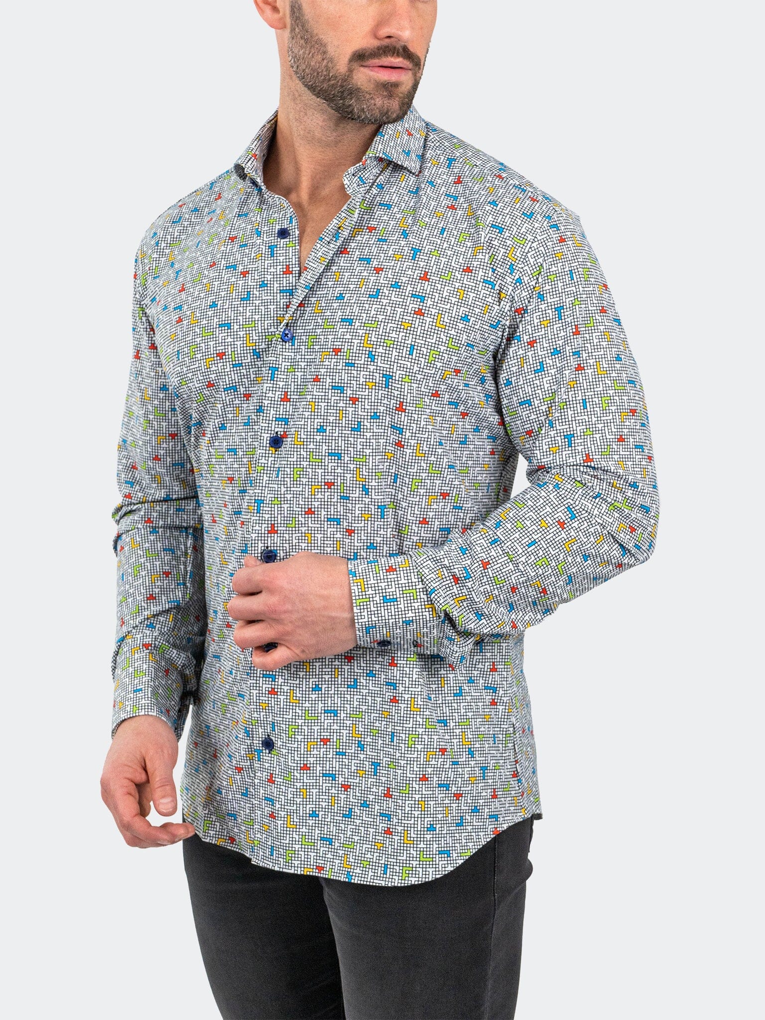 Eins StretchTetris White Shirt