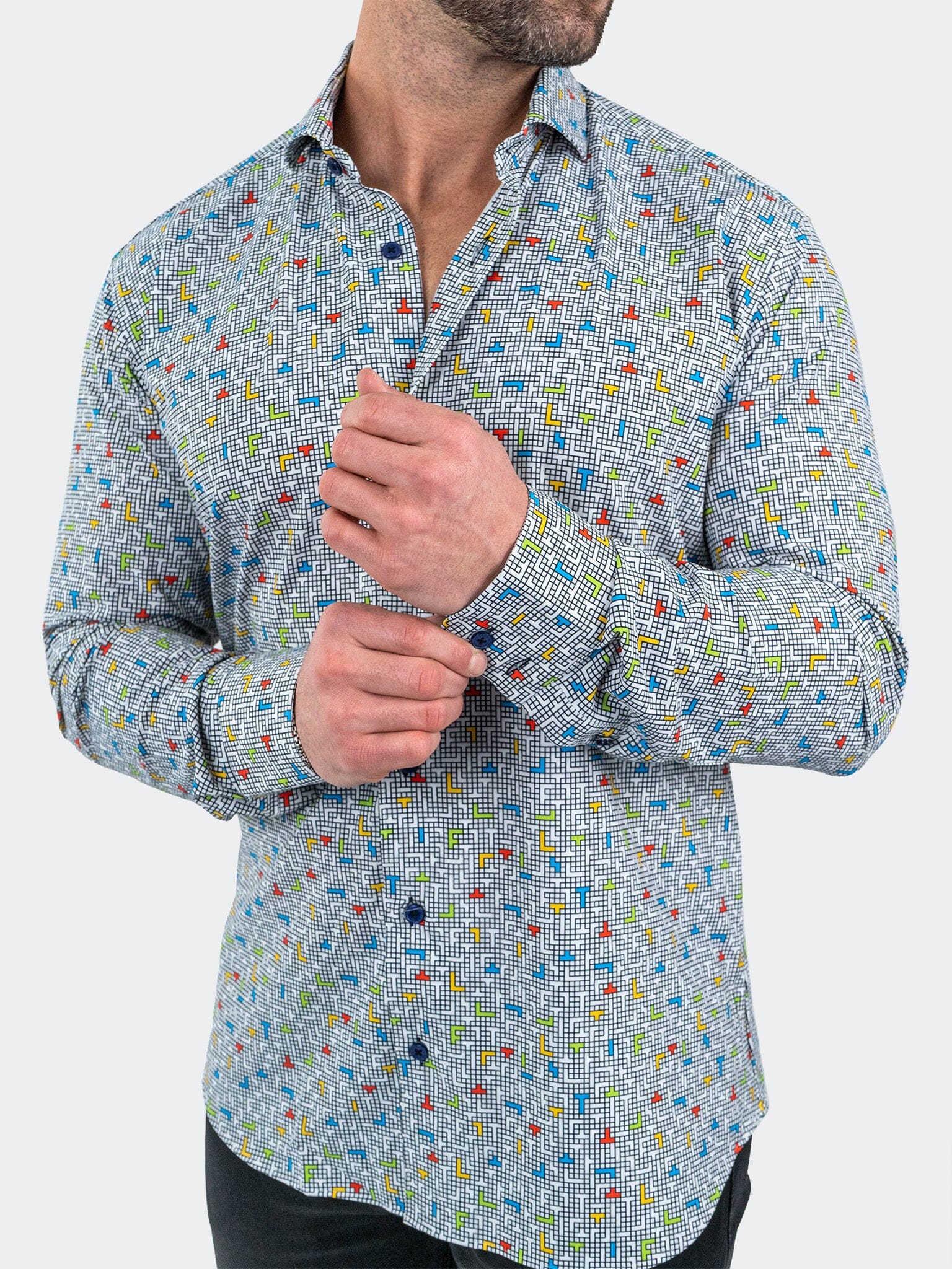 Eins StretchTetris White Shirt