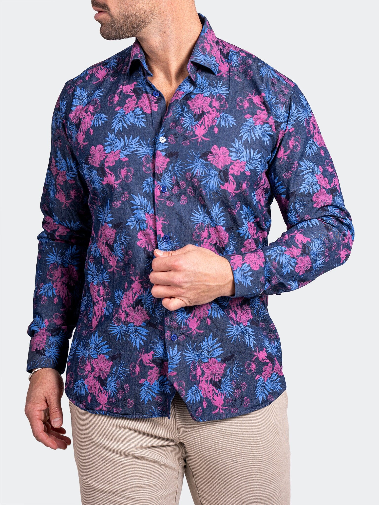Engineered Tropical Blue Shirt