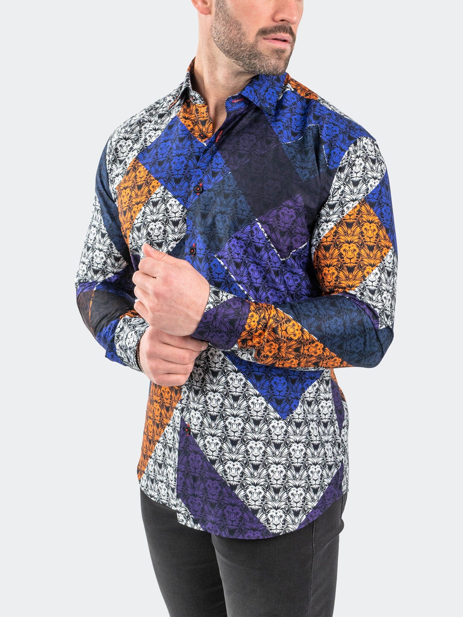 Fibonacci AfroLion Diagonal Shirt