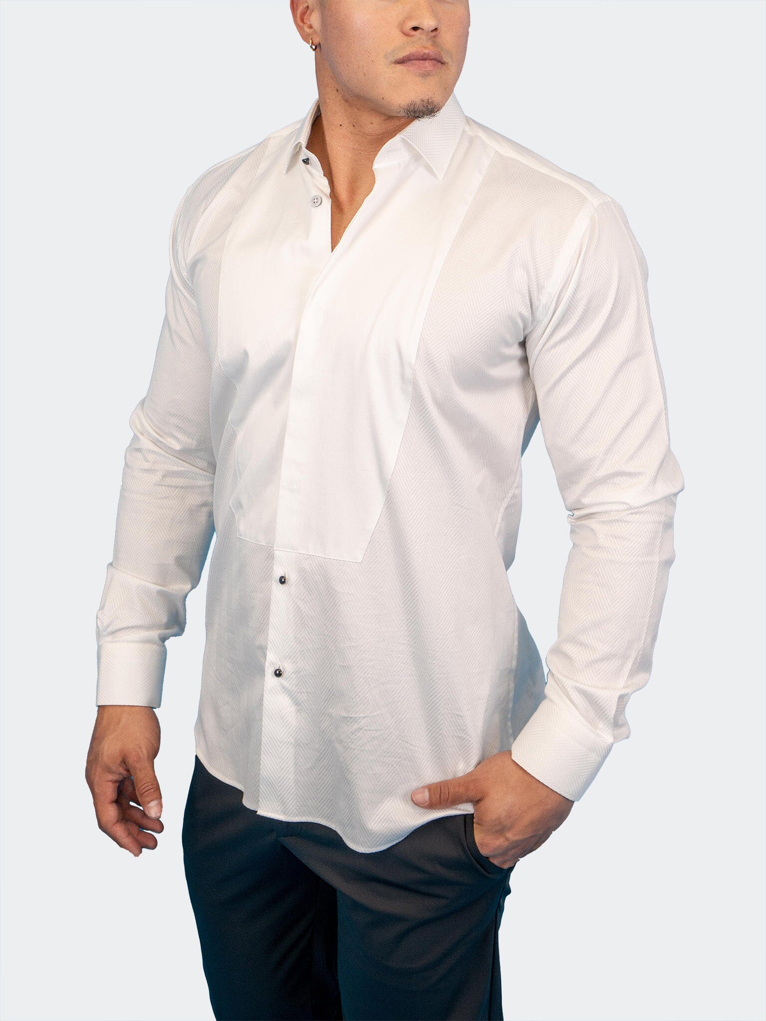 Fibonacci AngledLines White Shirt