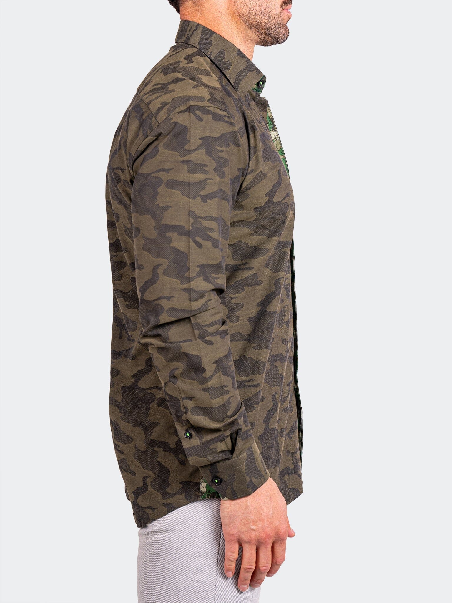 Fibonacci Ascension Camo Green Shirt