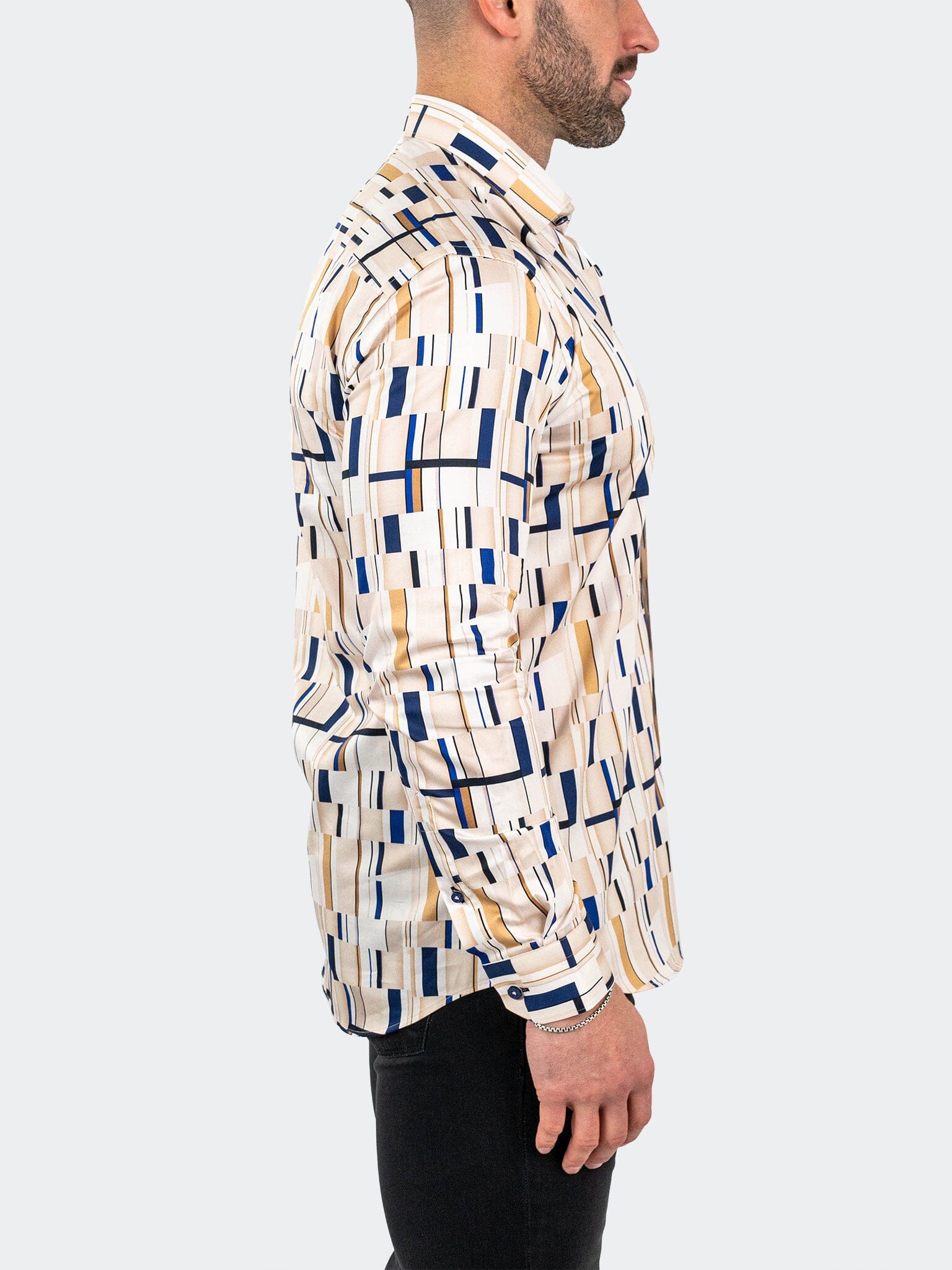 Fibonacci BlueBorder Brown Shirt