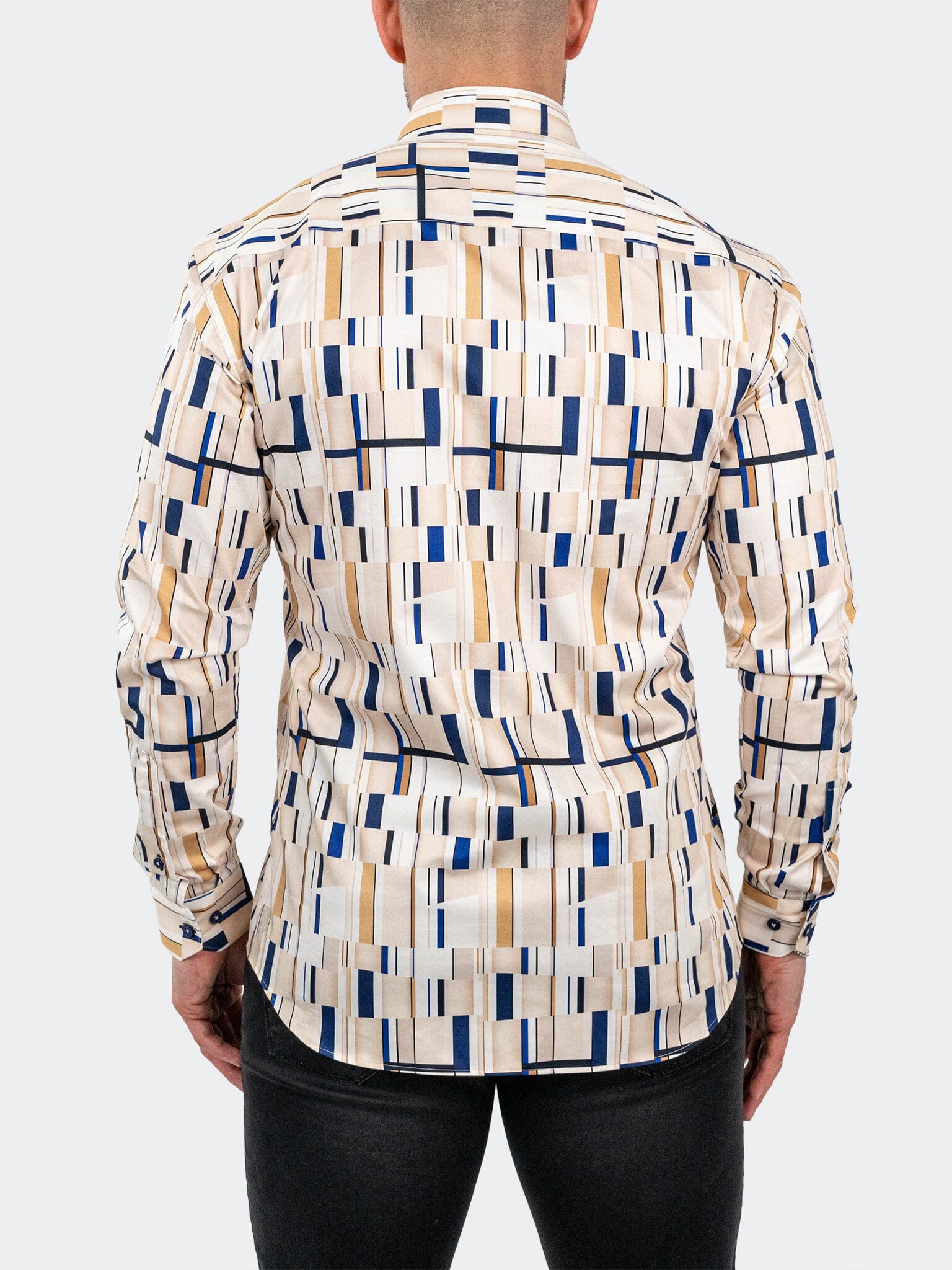 Fibonacci BlueBorder Brown Shirt