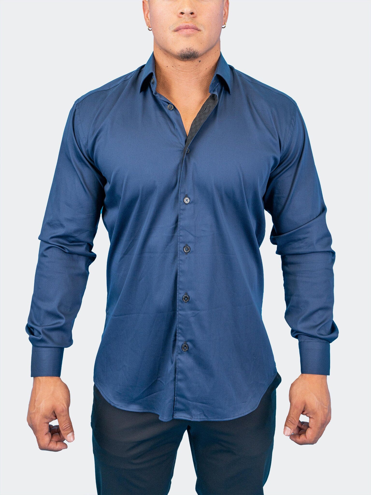 Fibonacci Dark Denim Blue Shirt