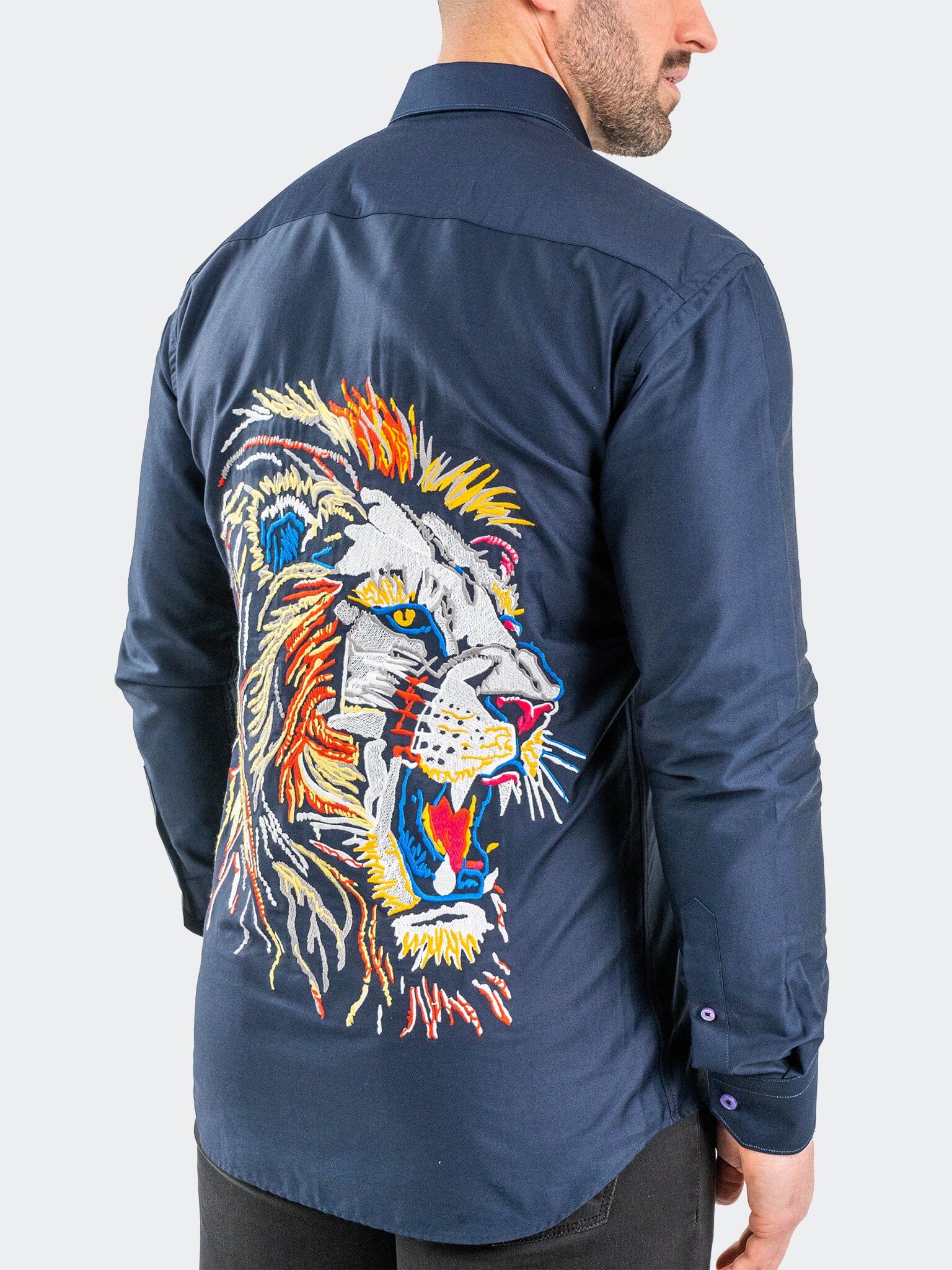 Fibonacci EmbroLion Navy Shirt