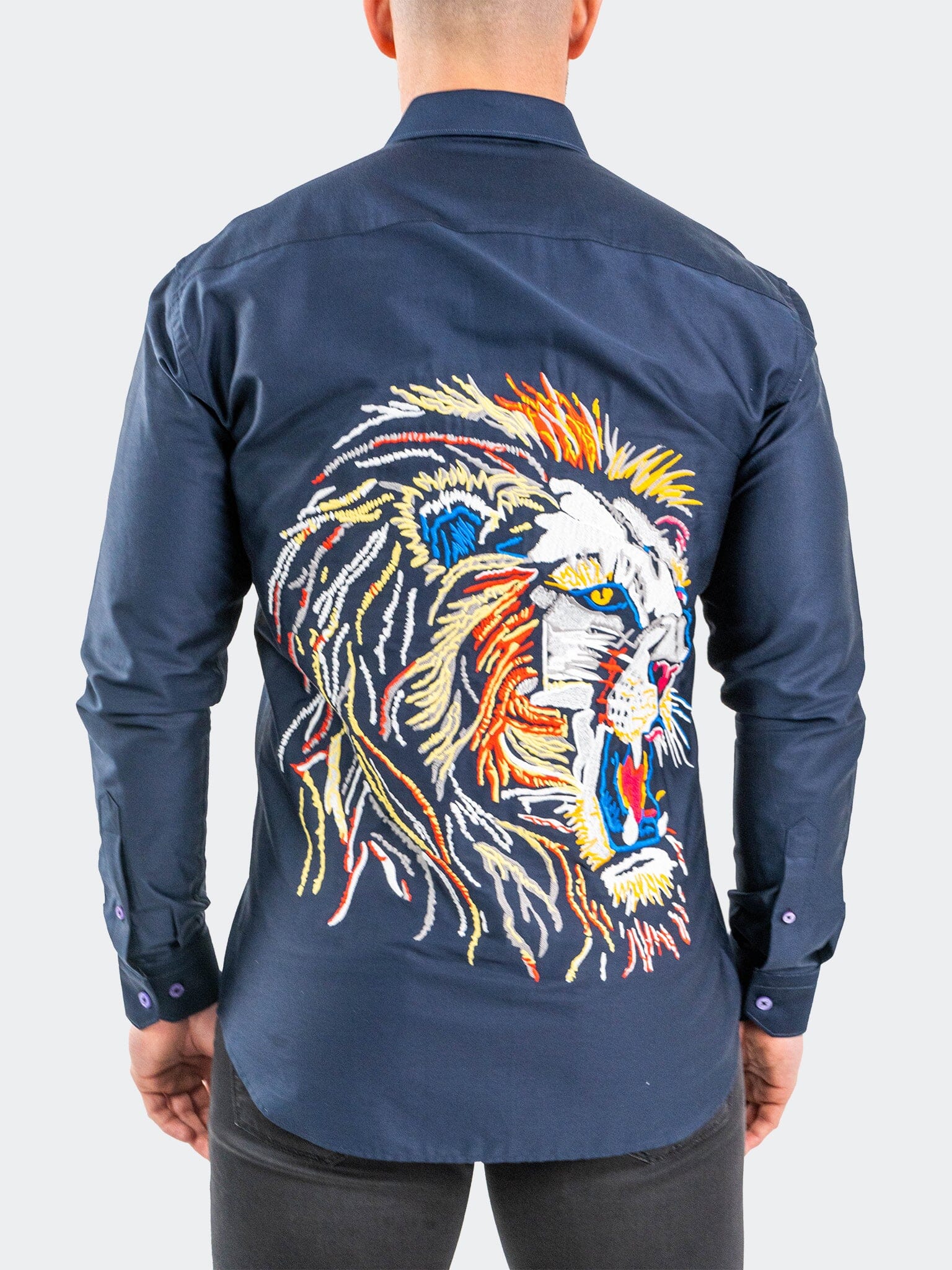 Fibonacci EmbroLion Navy Shirt