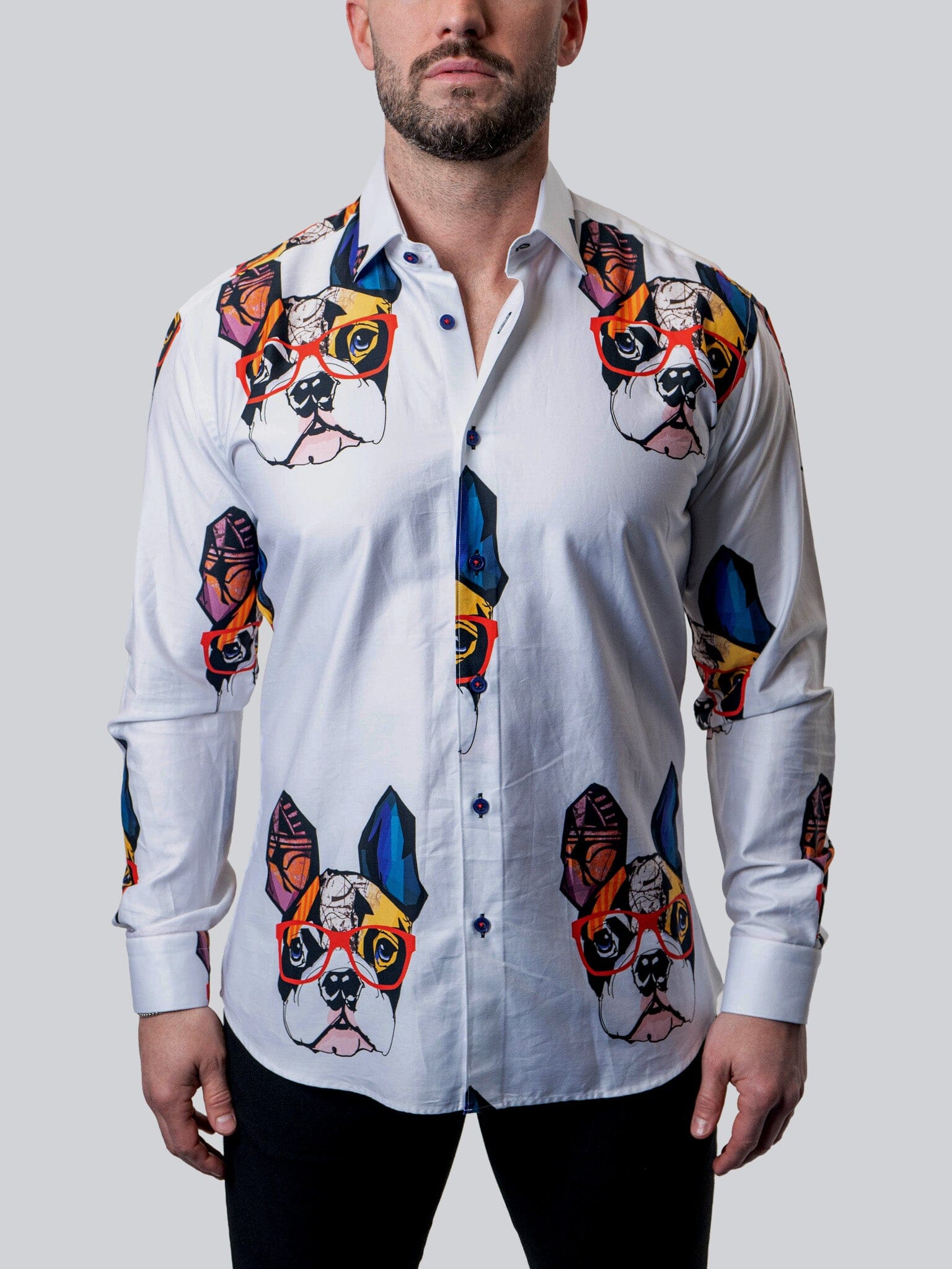 Frenchie Frame White Shirt