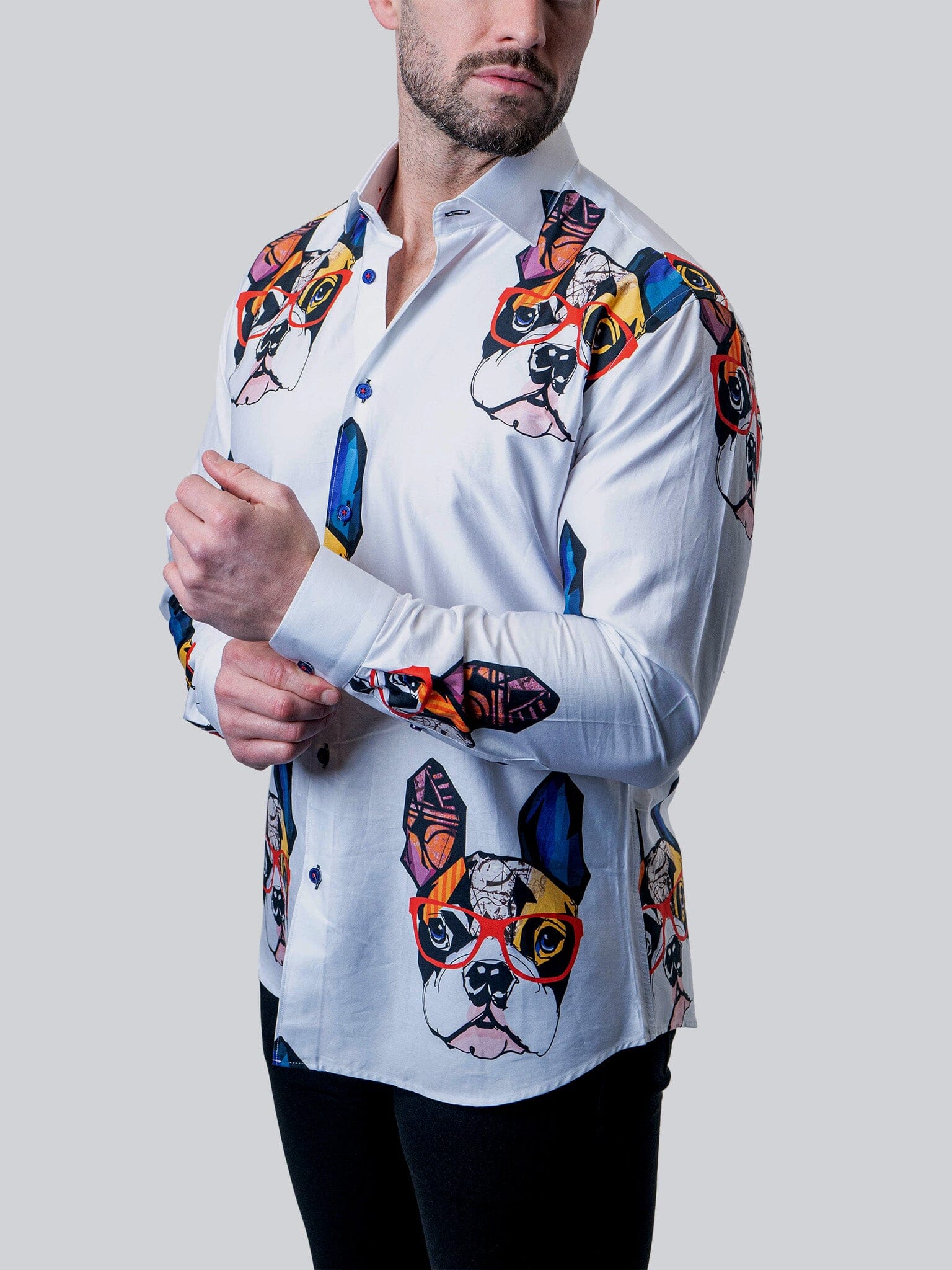 Frenchie Frame White Shirt