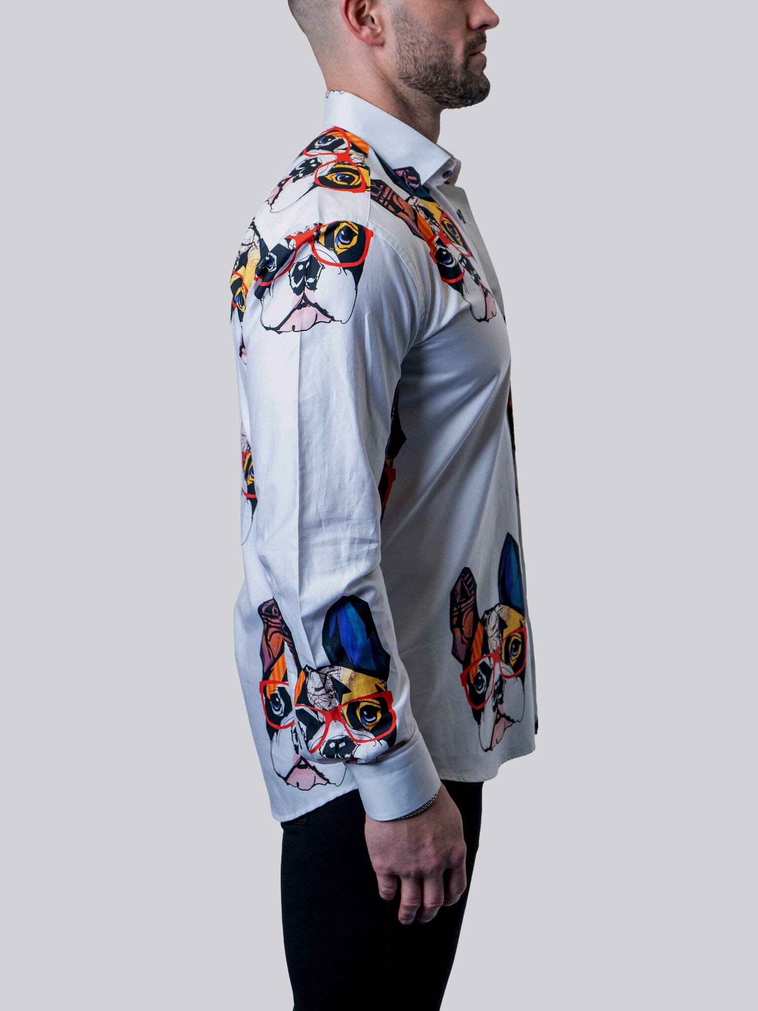 Frenchie Frame White Shirt