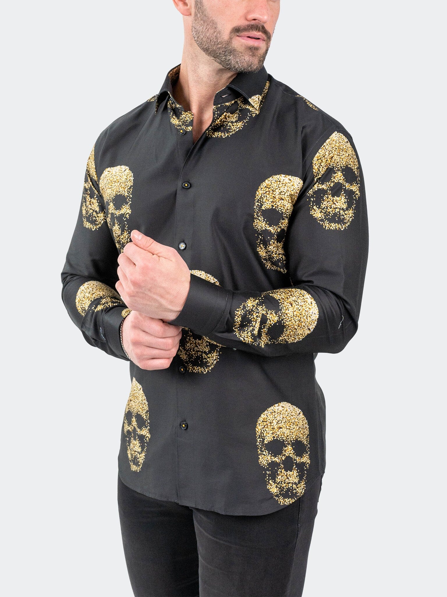 Fibonacci GoldenSkull Black Shirt
