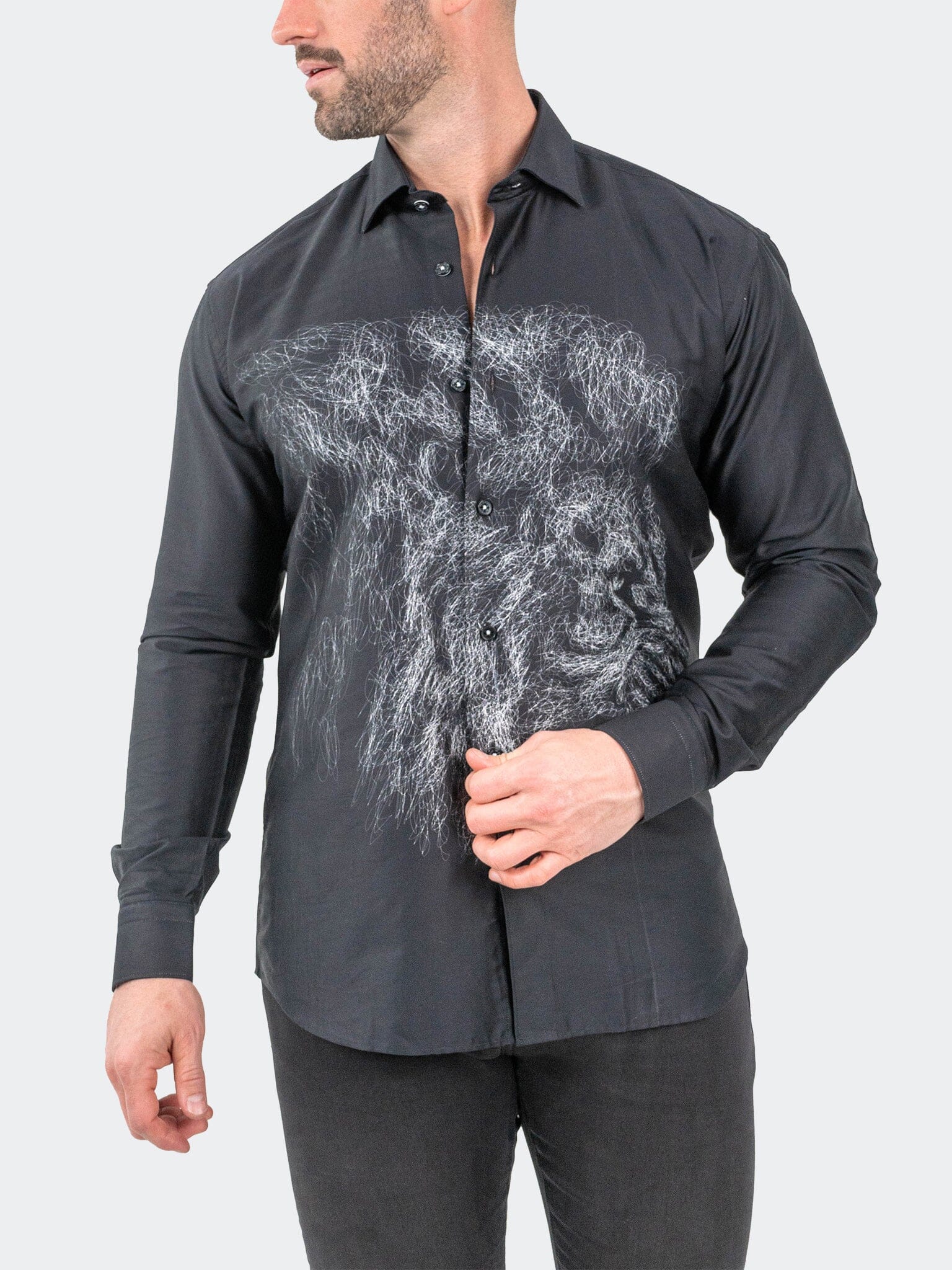 Fibonacci LionChalk Black Shirt
