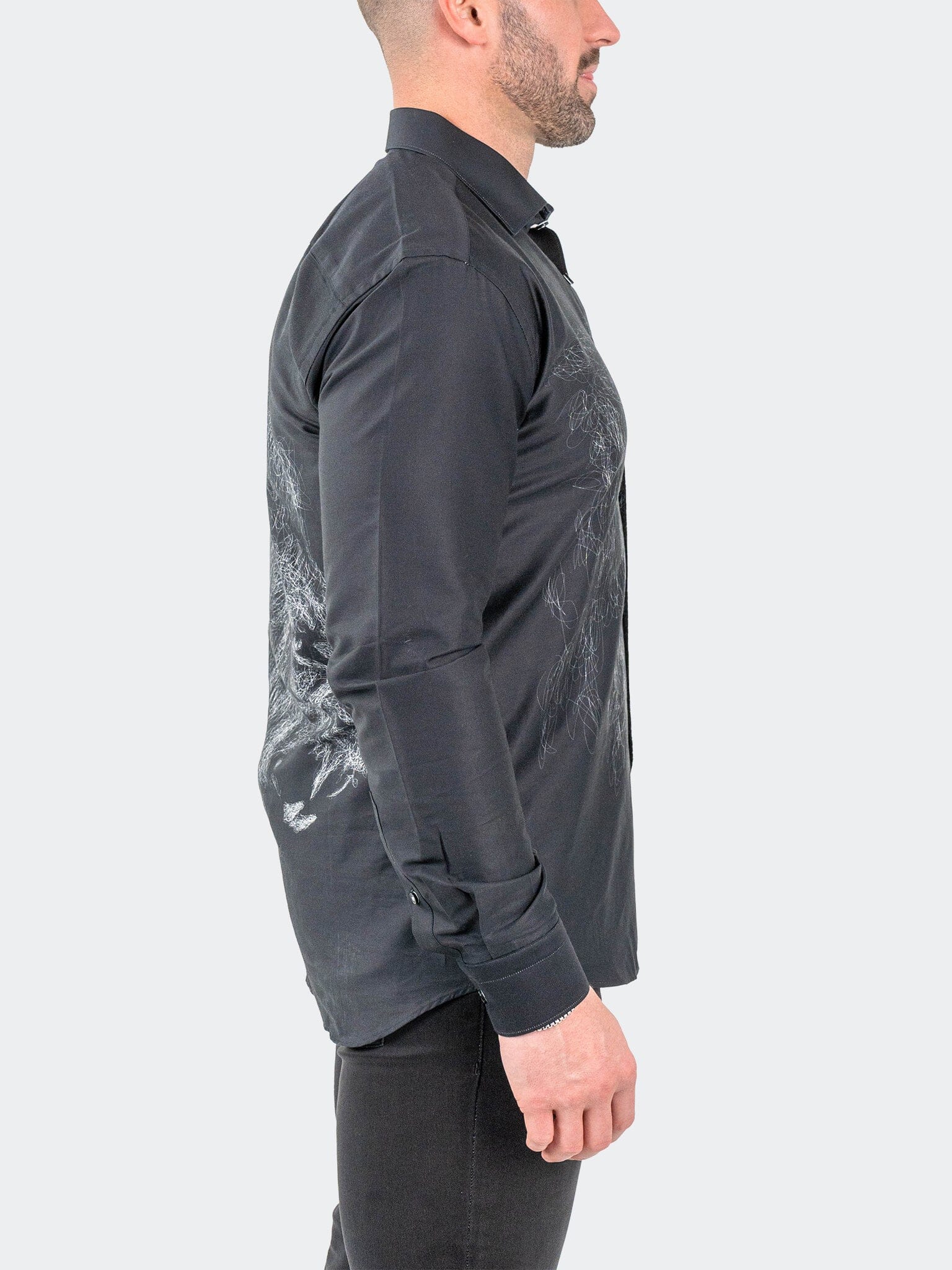 Fibonacci LionChalk Black Shirt