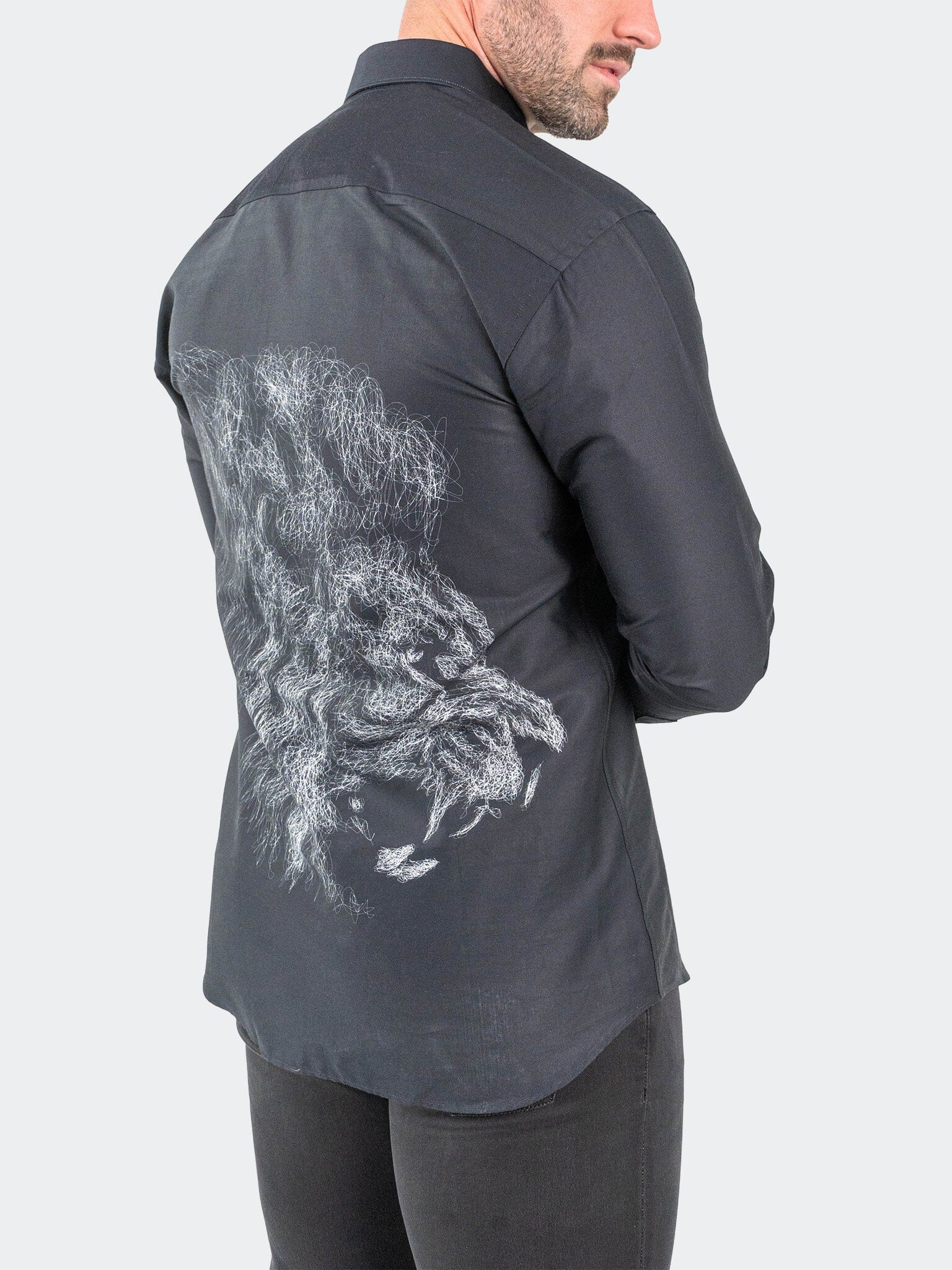 Fibonacci LionChalk Black Shirt