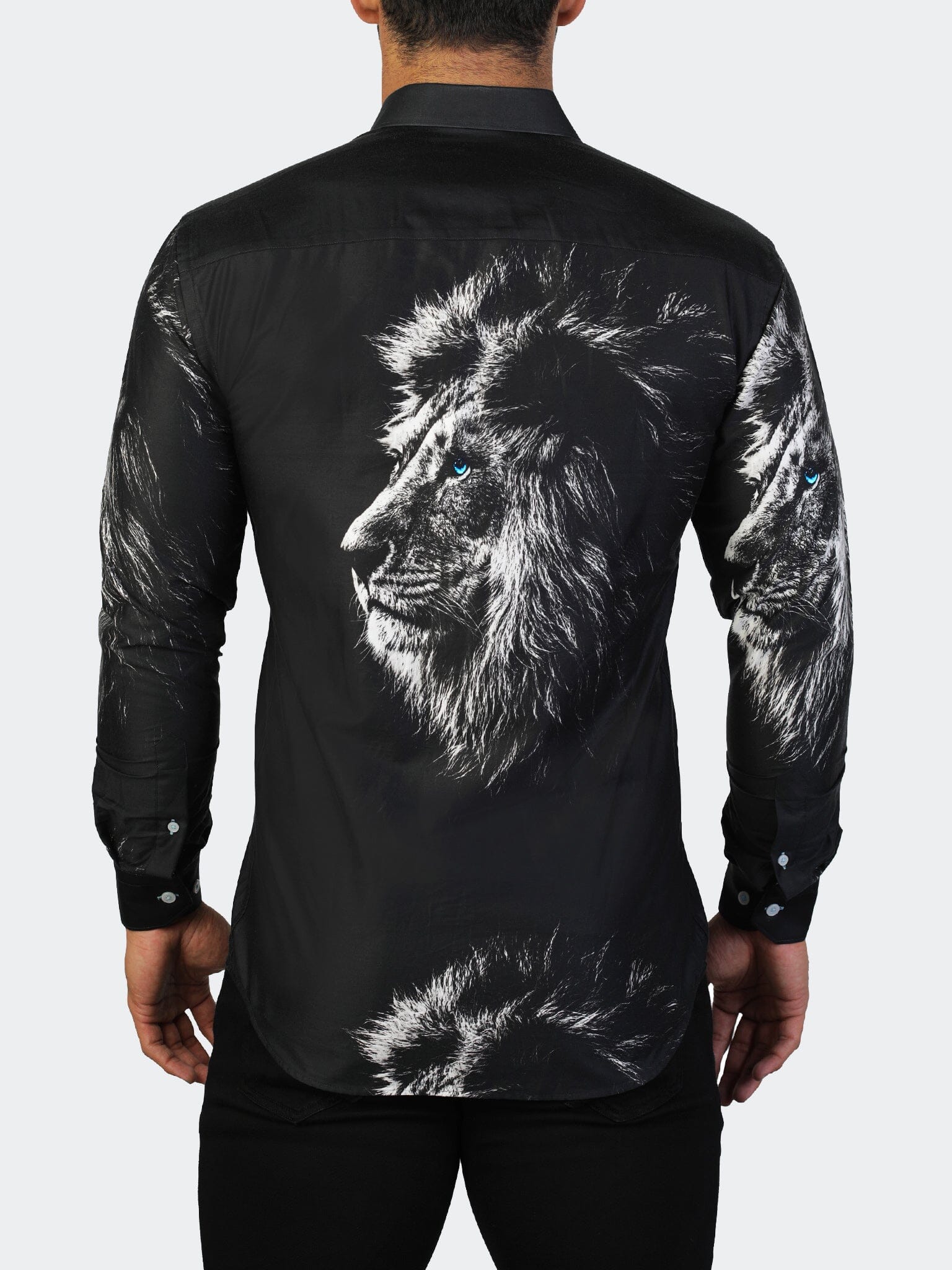 Fibonacci Lion Face Black Shirt