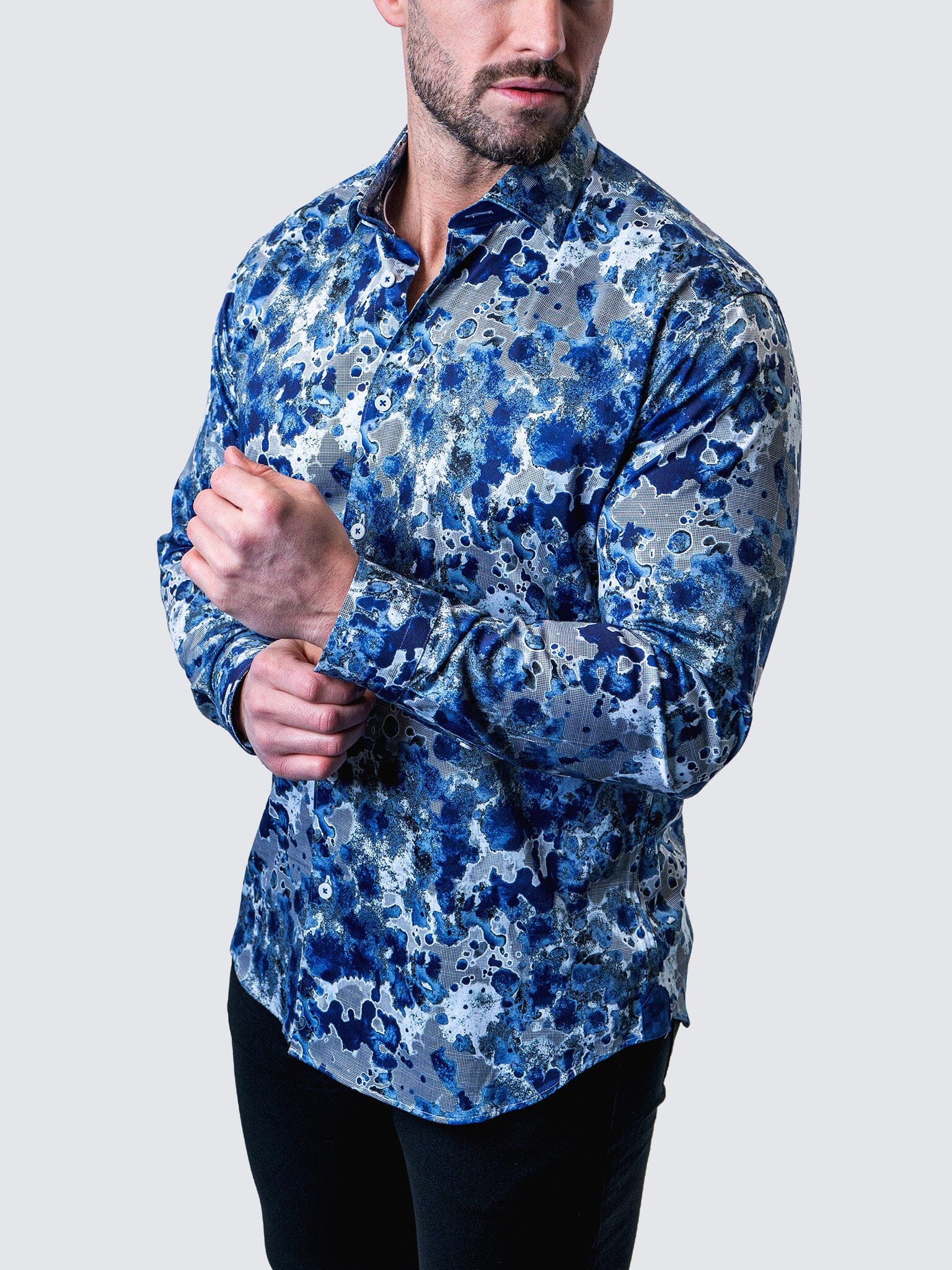 Fibonacci Oil Spill Blue Shirt