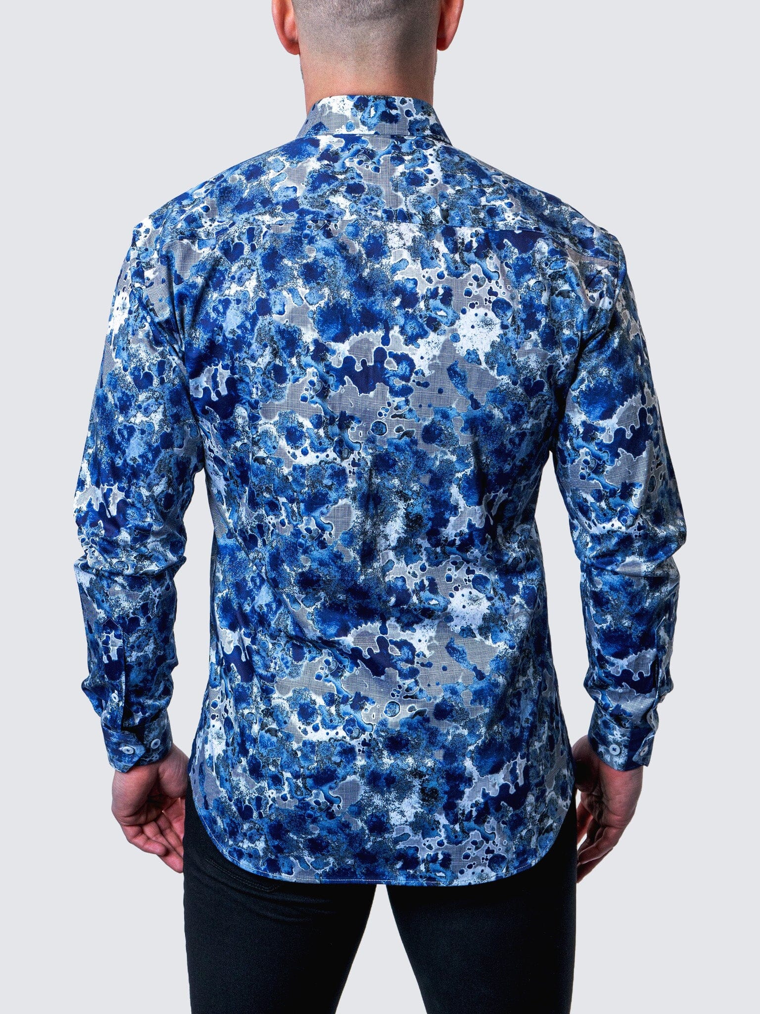 Fibonacci Oil Spill Blue Shirt