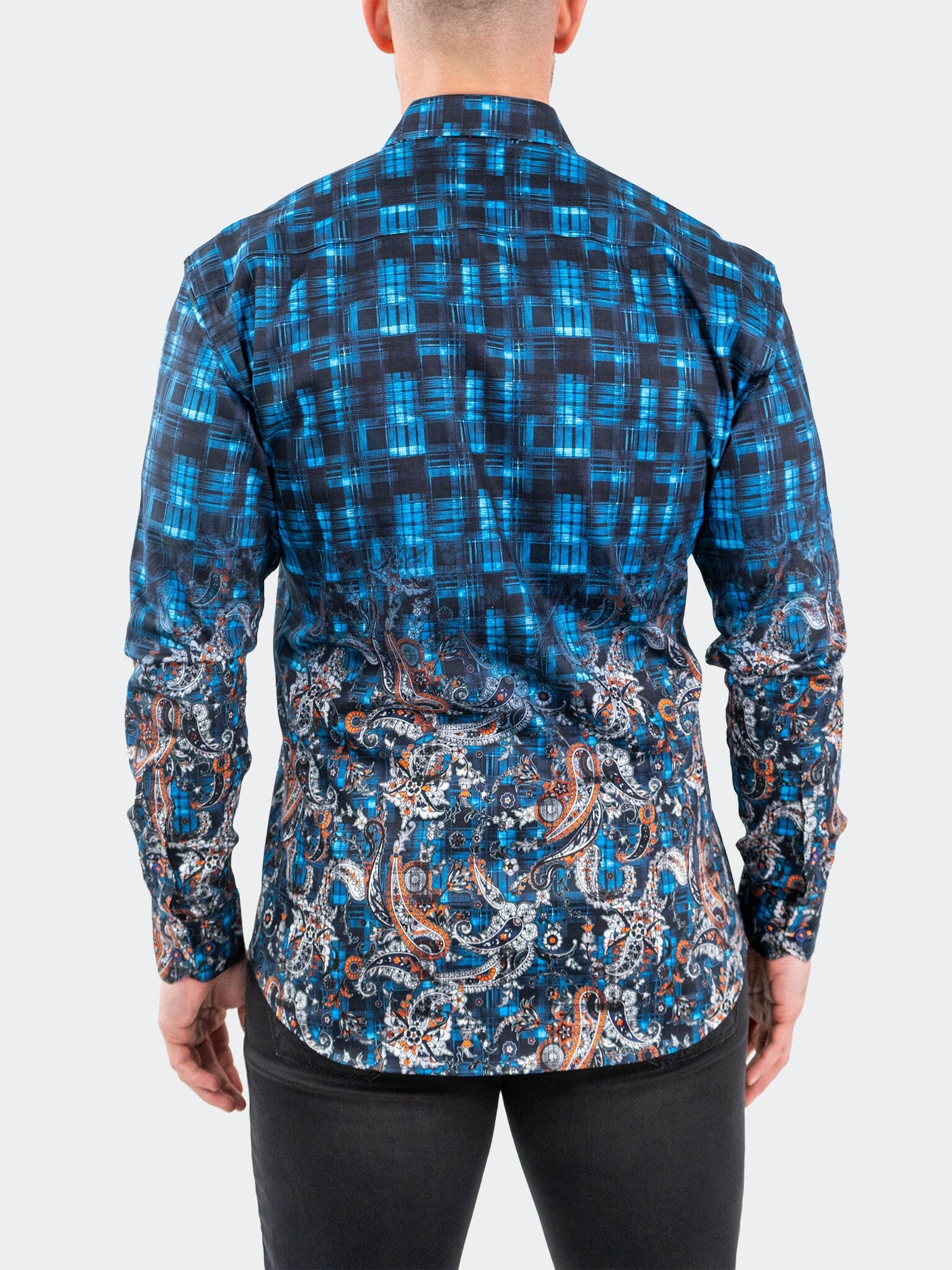 Fibonacci PaisleyCheck Blue