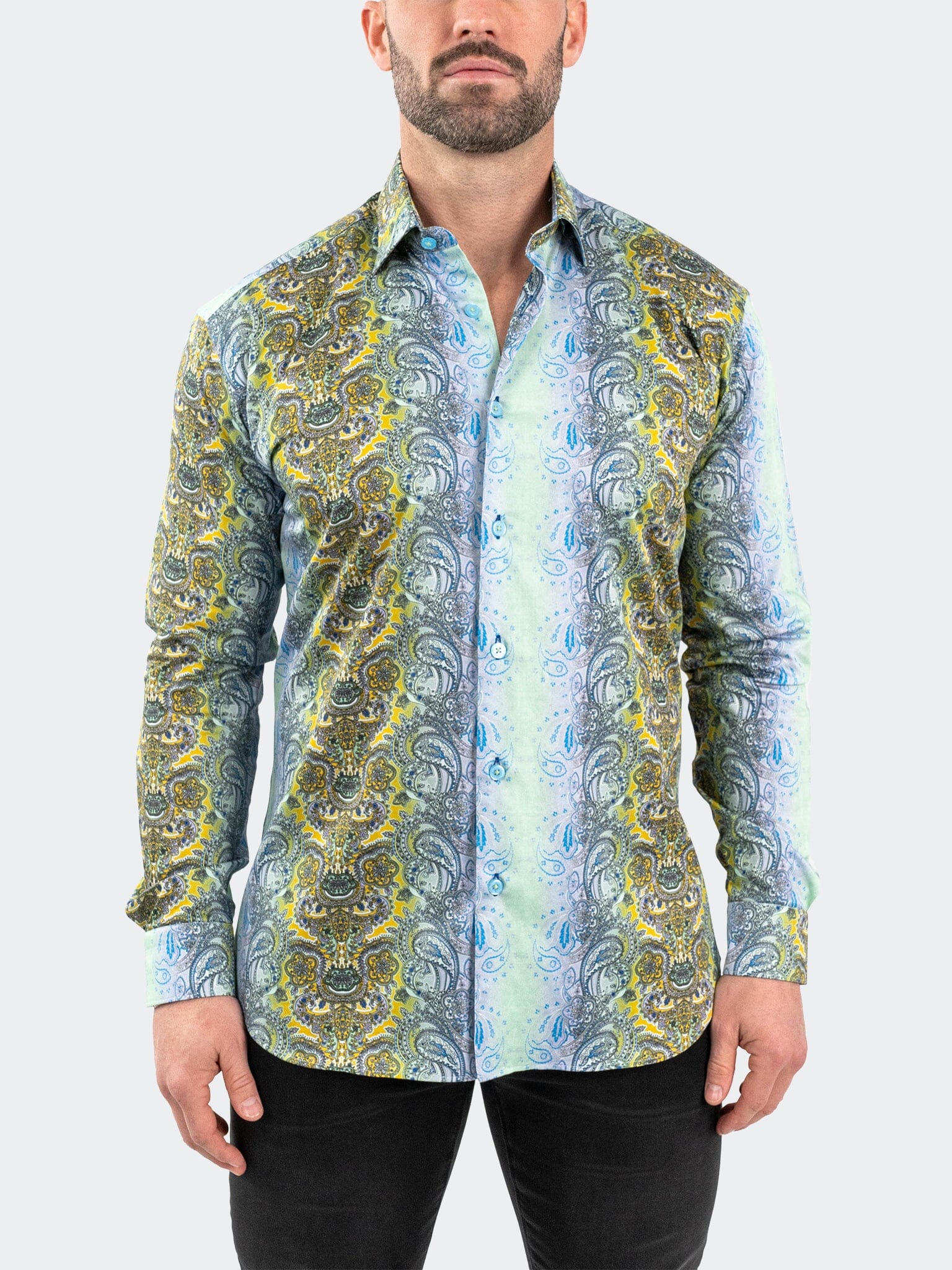 Fibonacci PaisleyLuxe Green Shirt