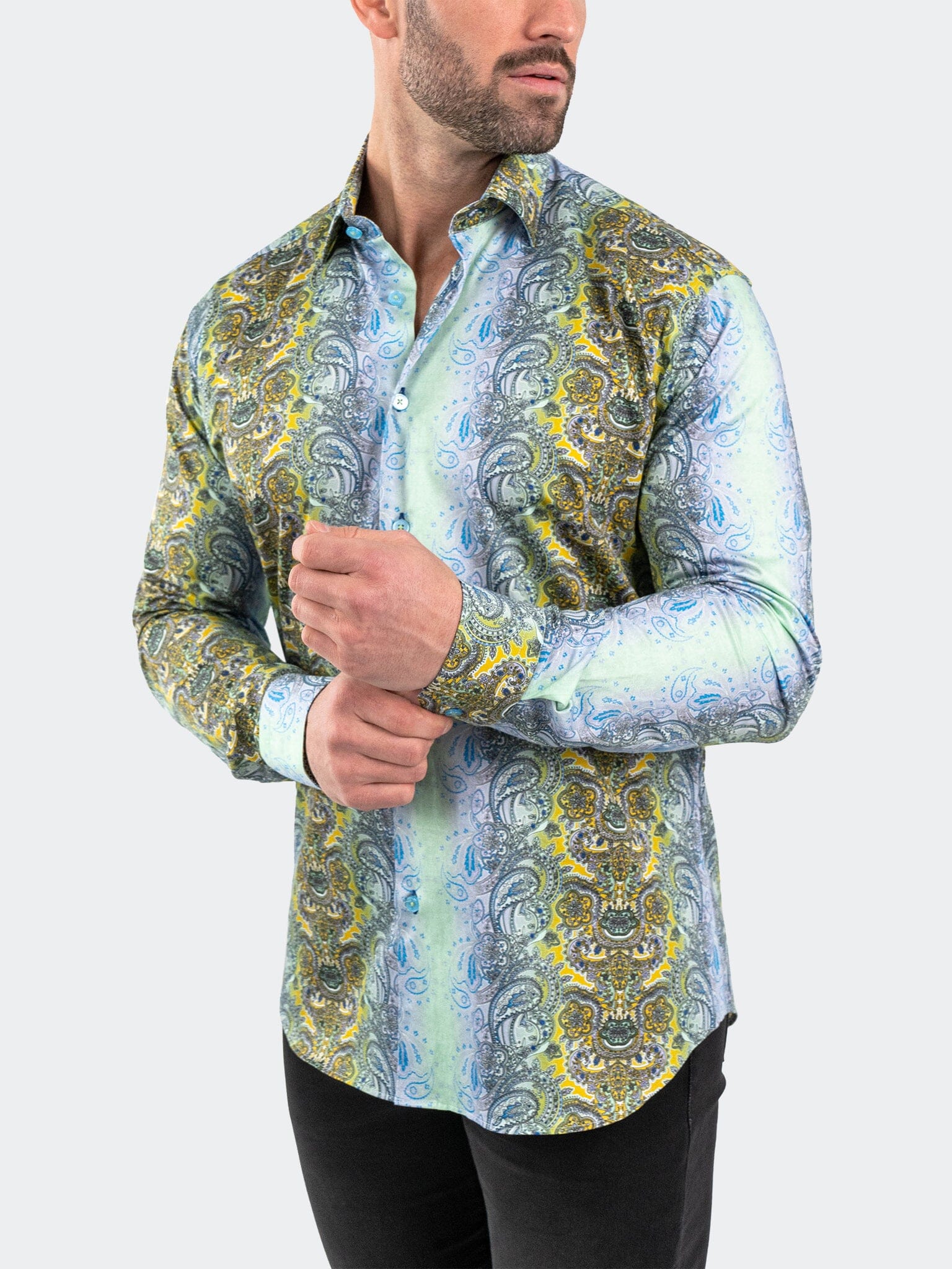 Fibonacci PaisleyLuxe Green Shirt