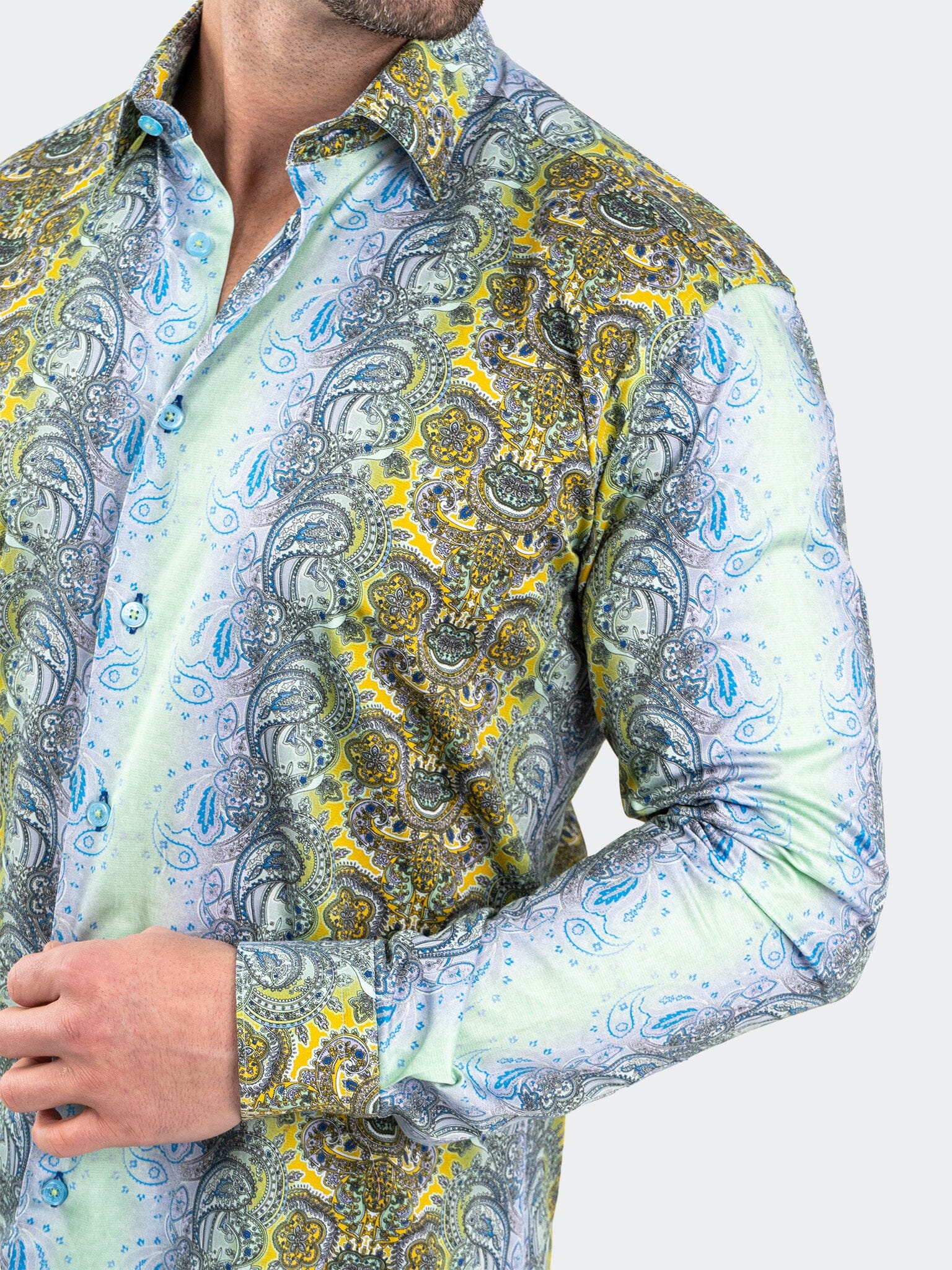 Fibonacci PaisleyLuxe Green Shirt
