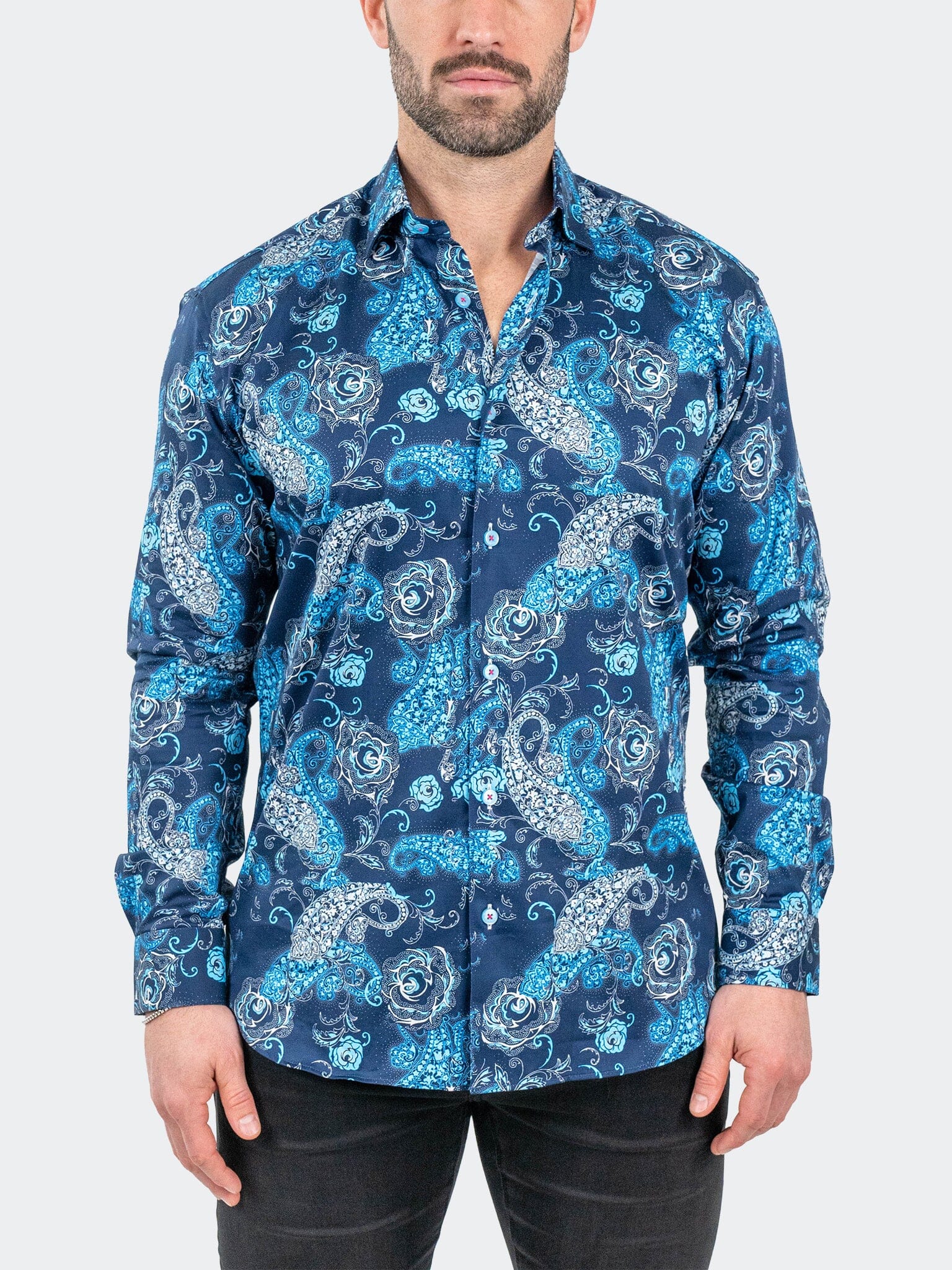 Fibonacci PaisleySky Navy
