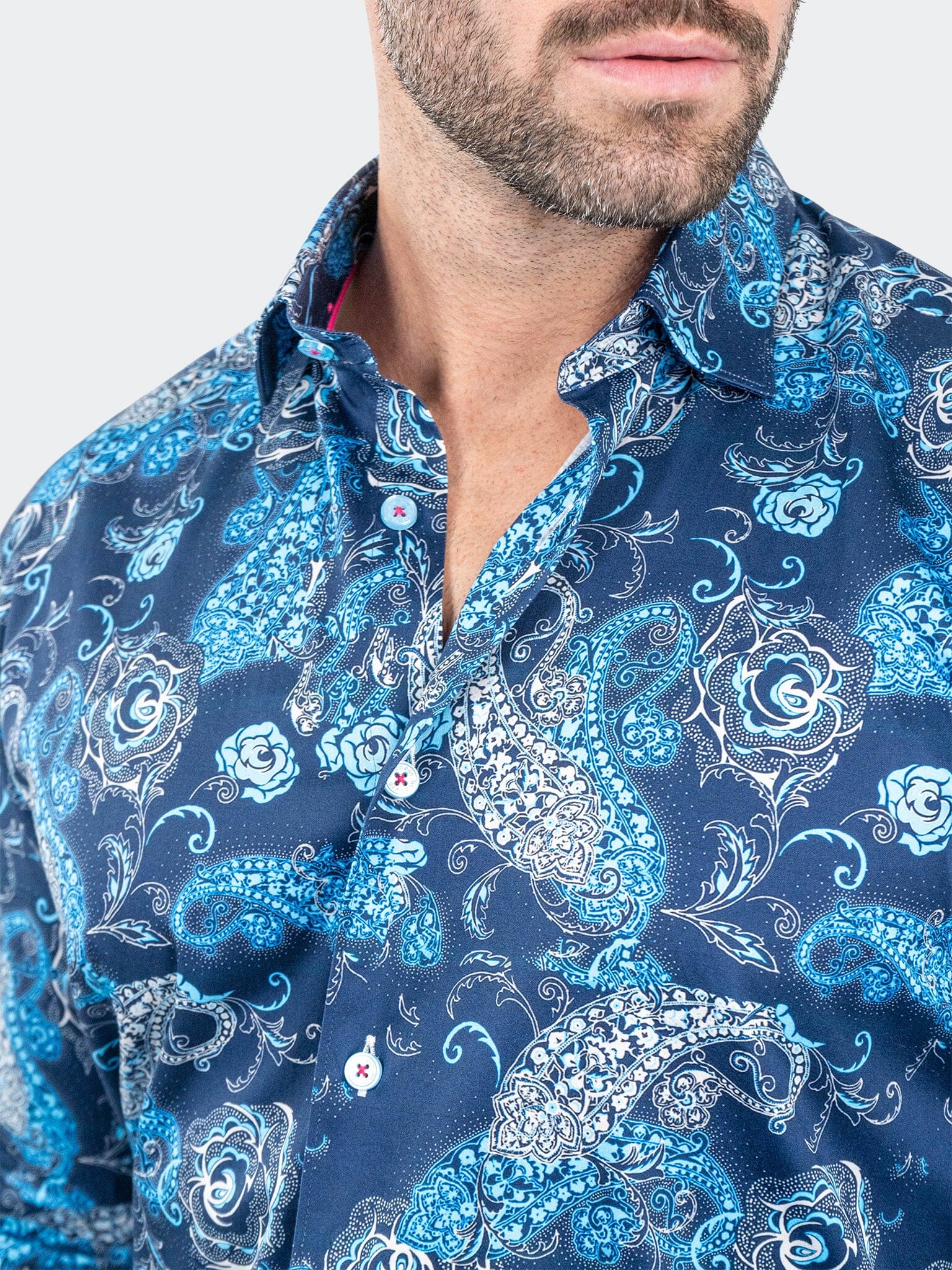 Fibonacci PaisleySky Navy