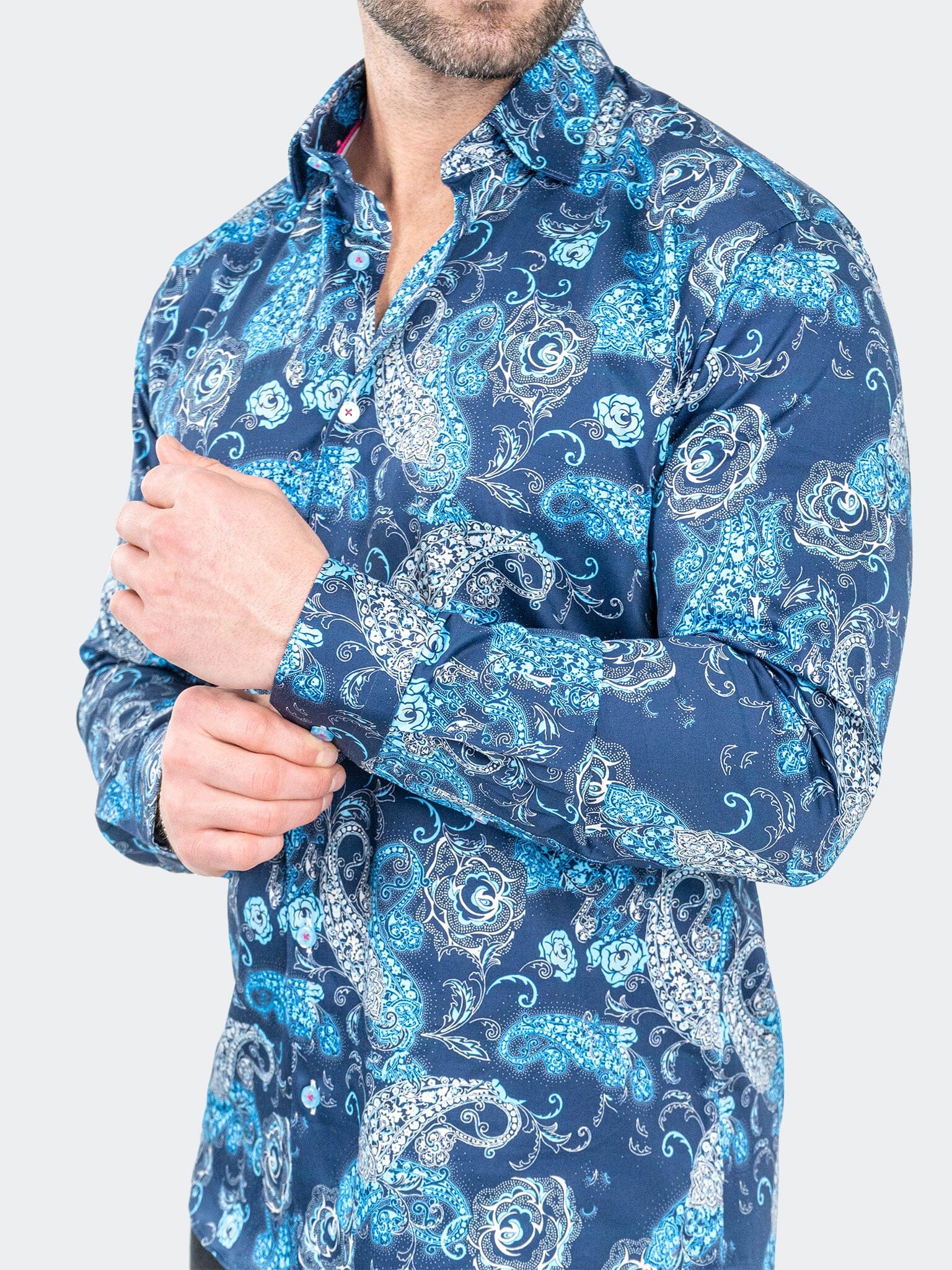 Fibonacci PaisleySky Navy