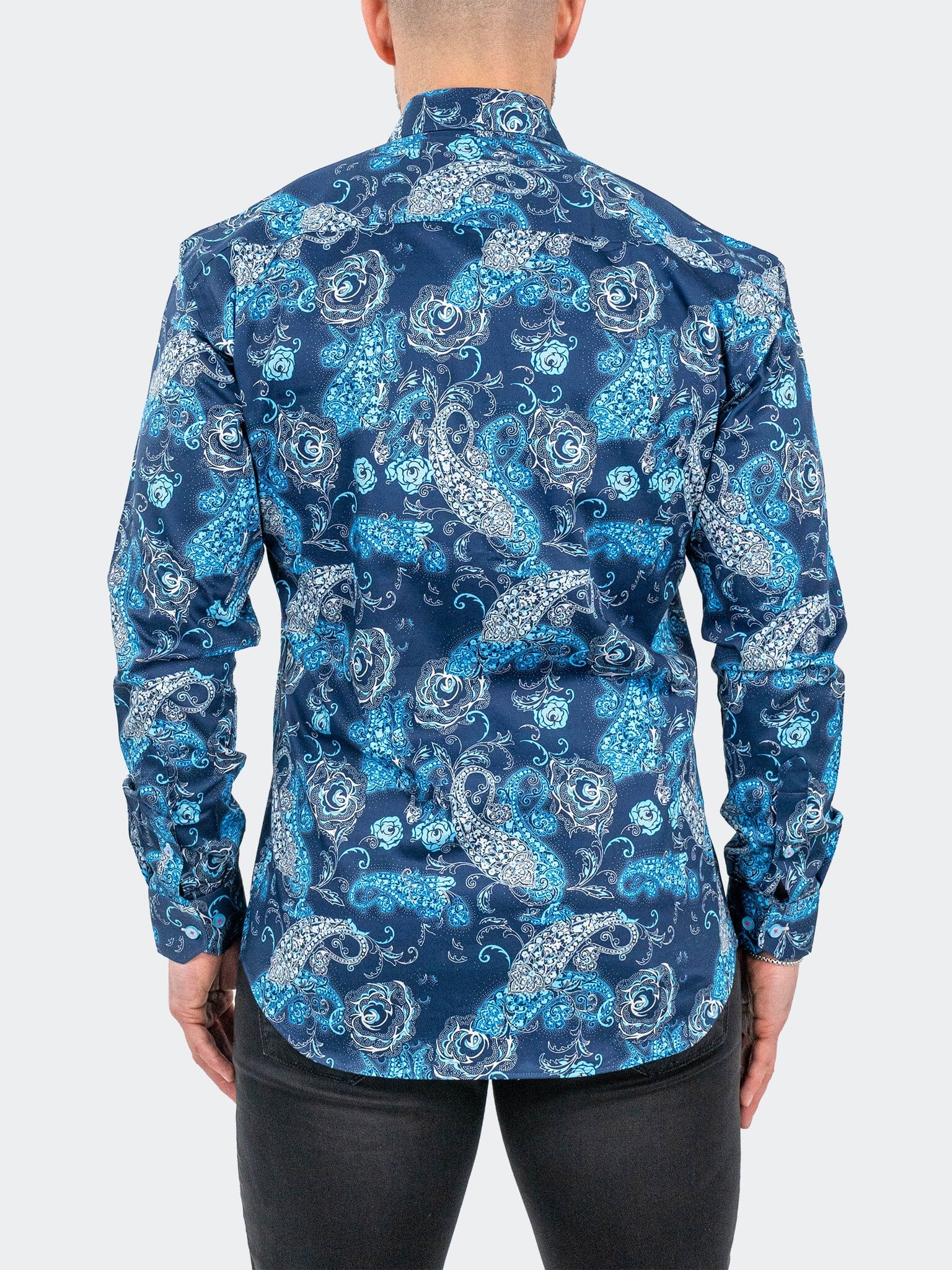 Fibonacci PaisleySky Navy