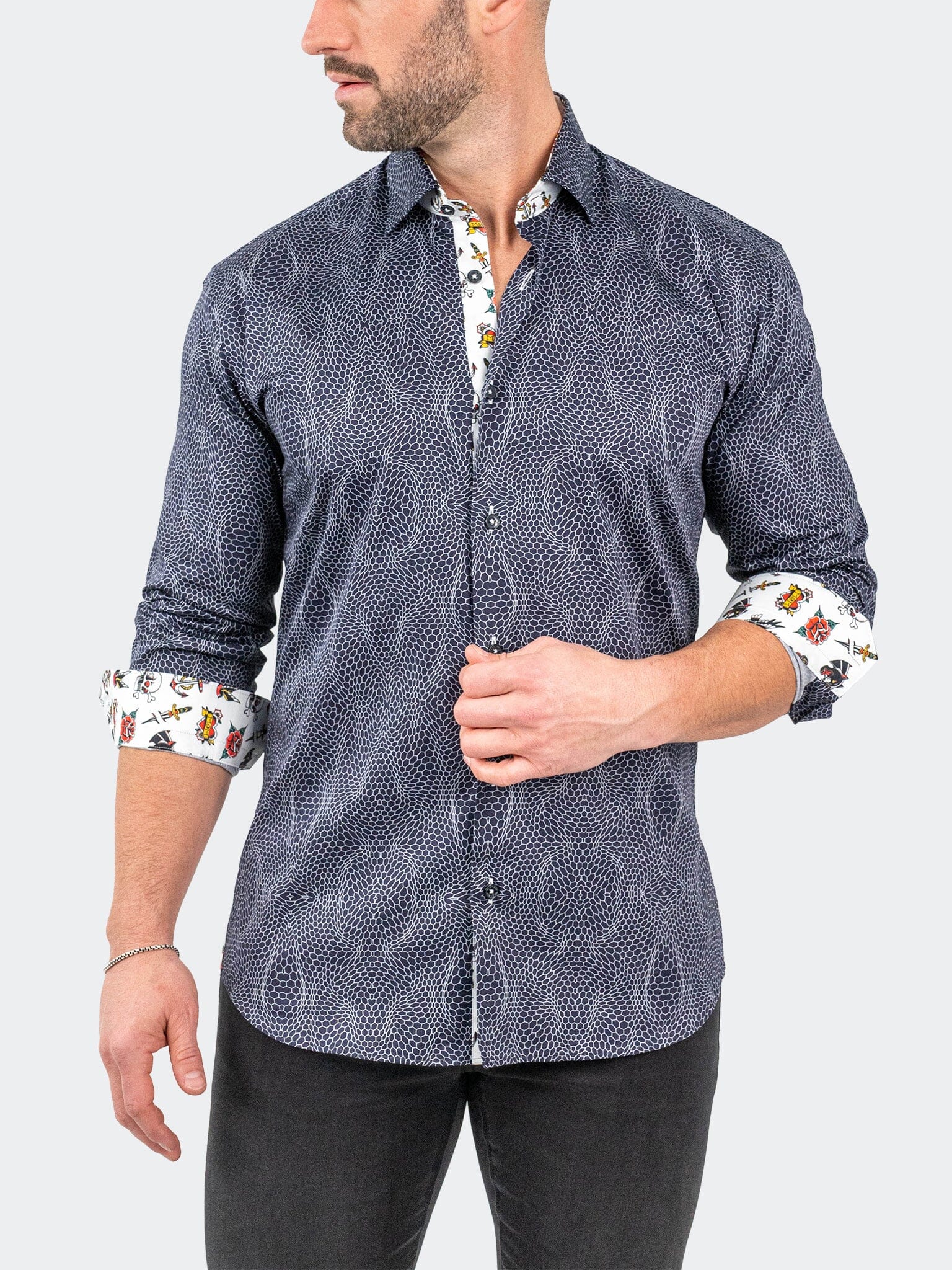 Fibonacci PirateNet Navy Shirt