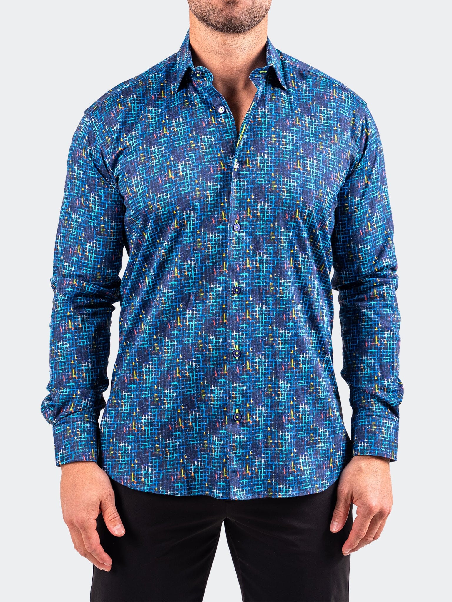 Vibrant Crosshatch Fibonacci Shirt