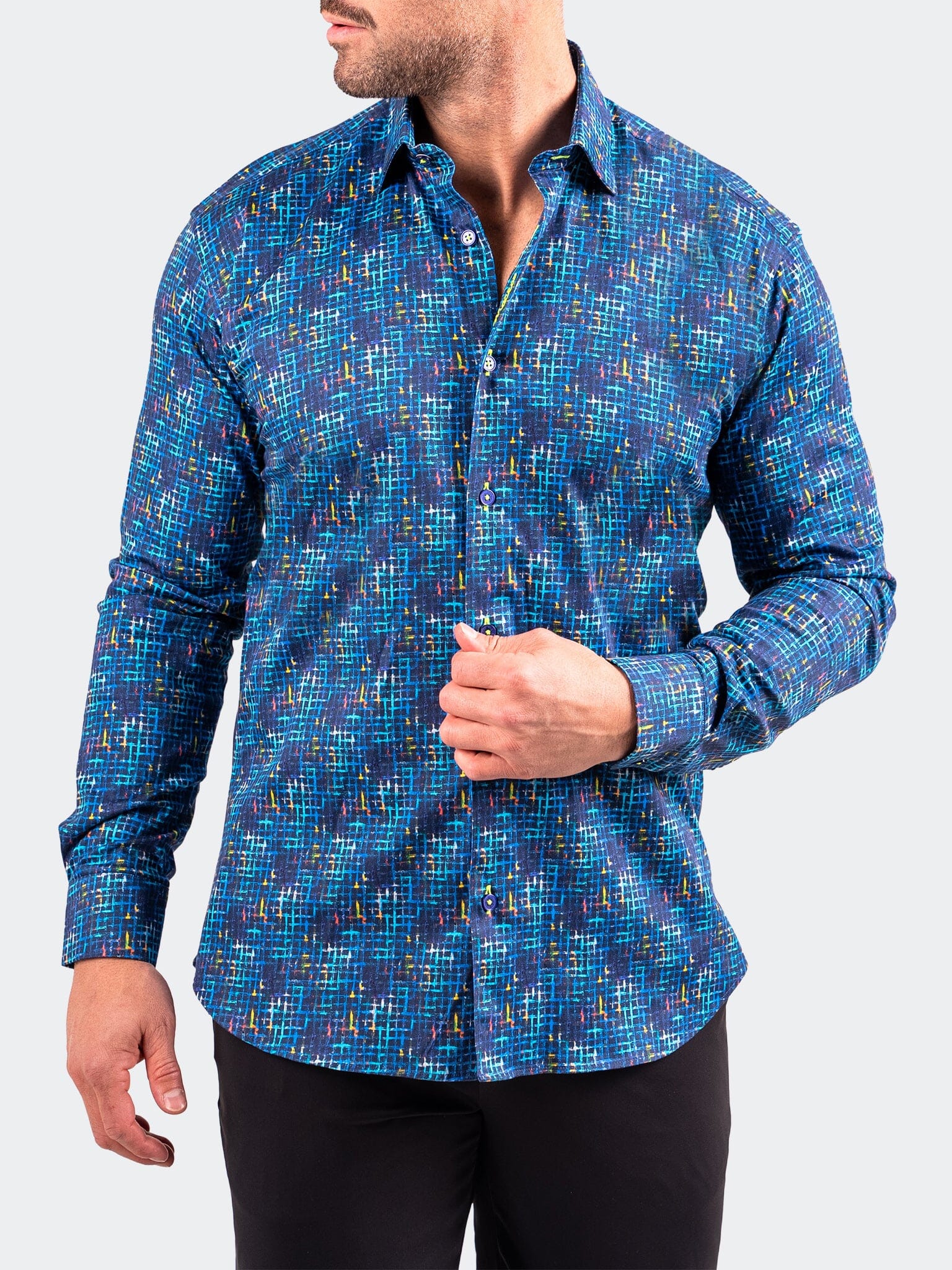 Vibrant Crosshatch Fibonacci Shirt