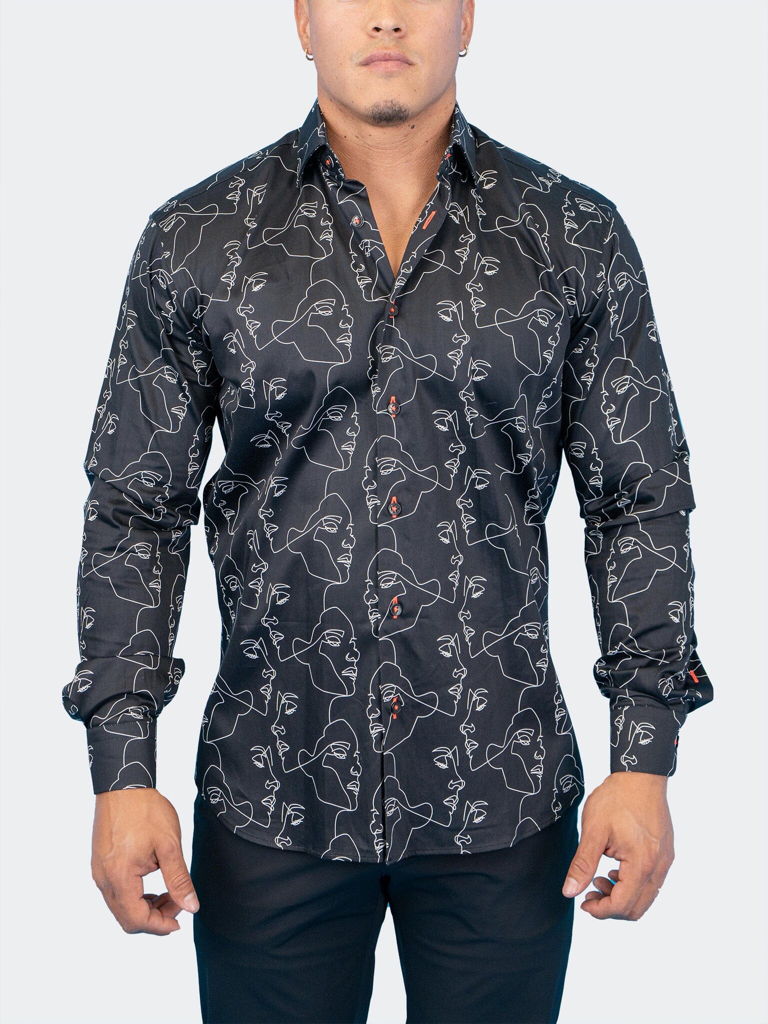 Fibonacci Retro Look Black Shirt