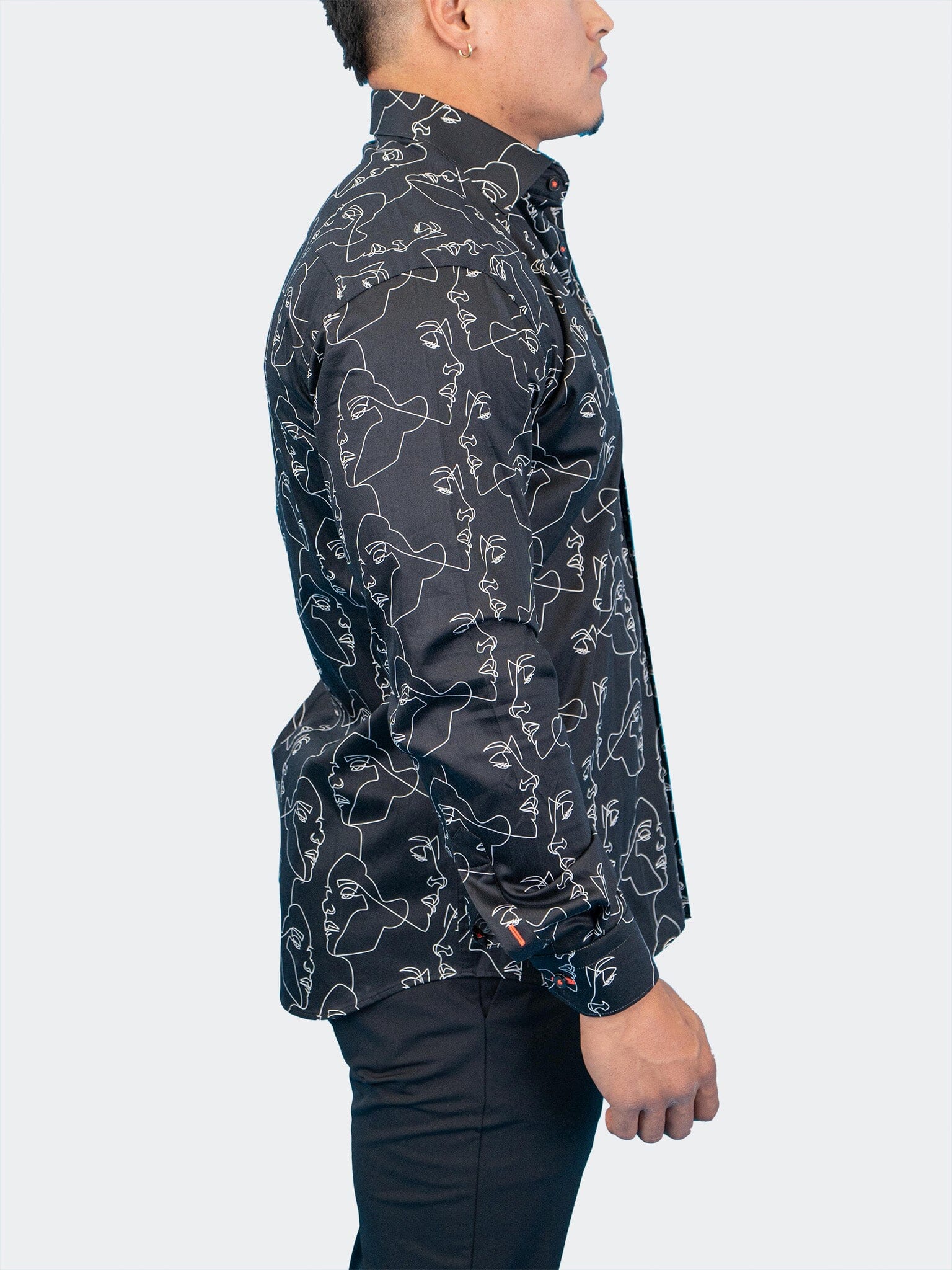 Fibonacci Retro Look Black Shirt